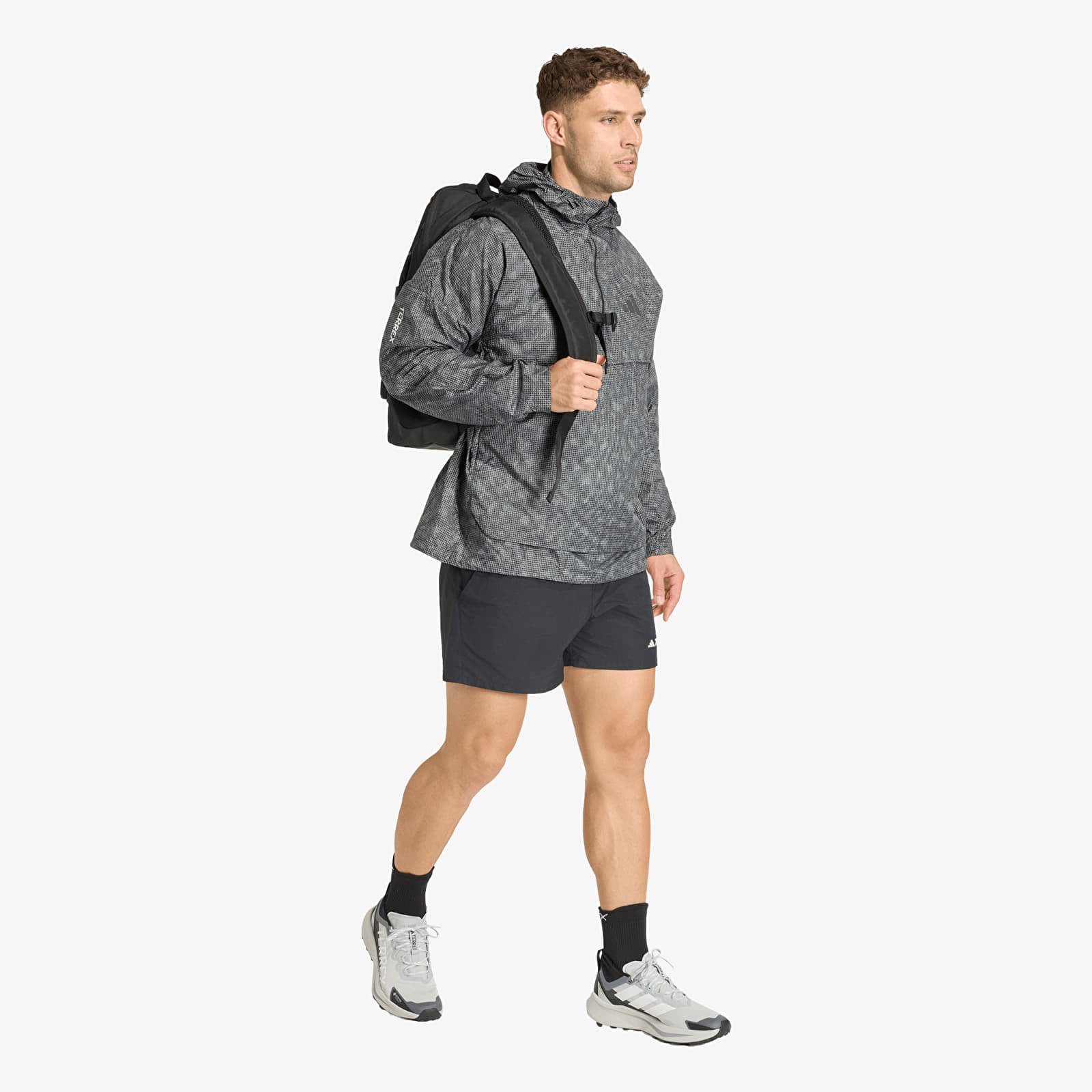 Coach Jackets adidas Xpl Wind Aop Grey Six/ Carbon/ Black