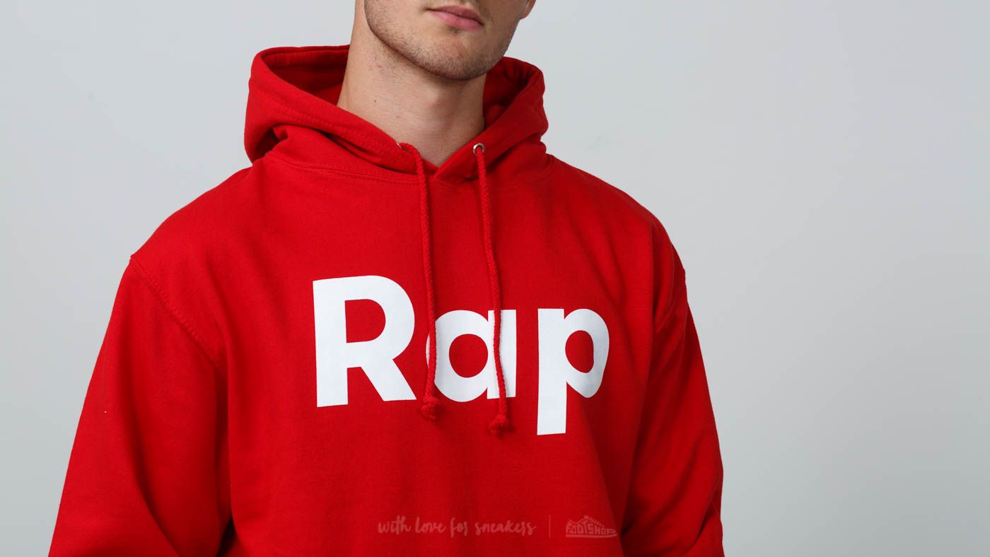 Bluzy RAP Hoodie Red/ White