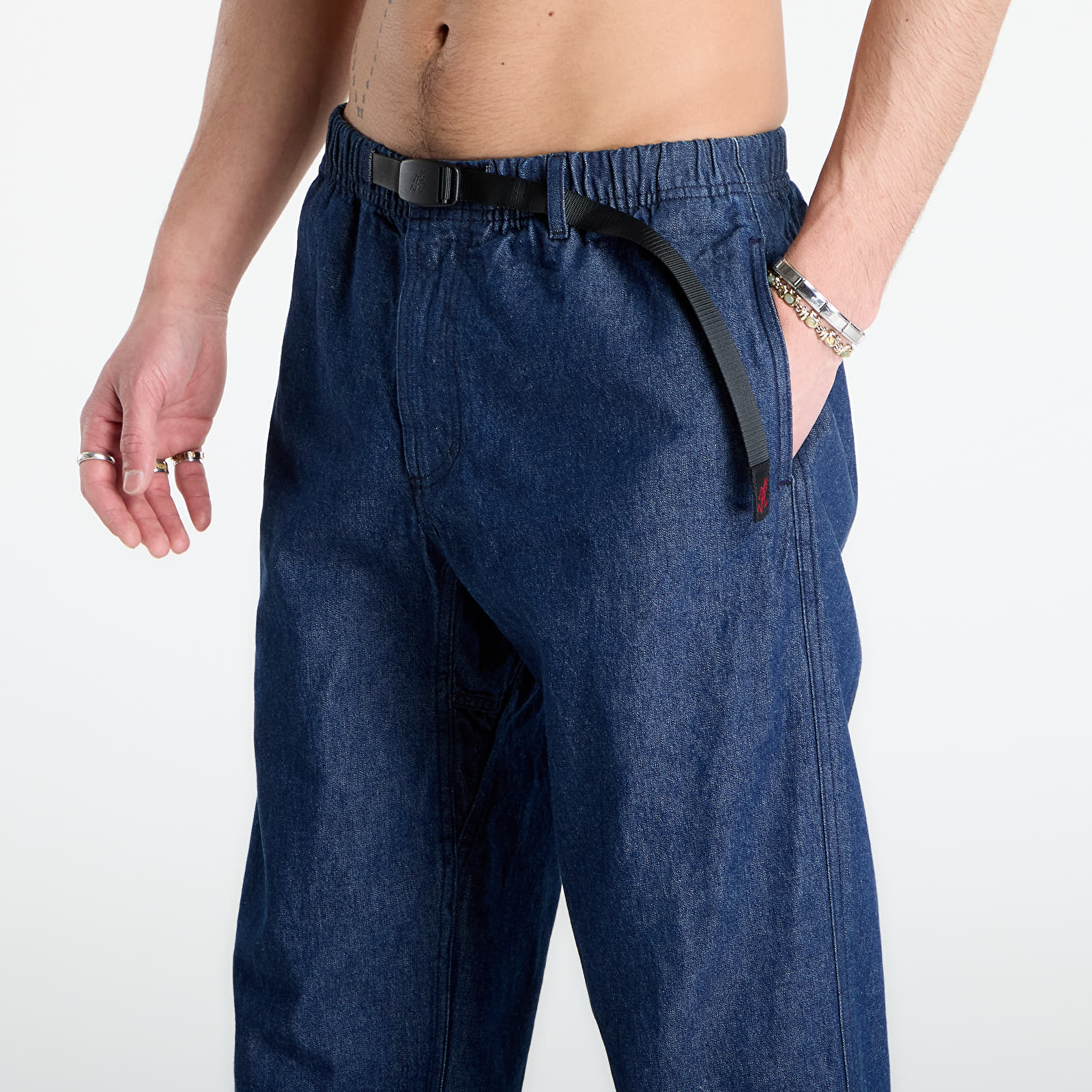 Bukser for menn Gramicci Denim Gramicci Pant Straight Fit Rinsed Indigo