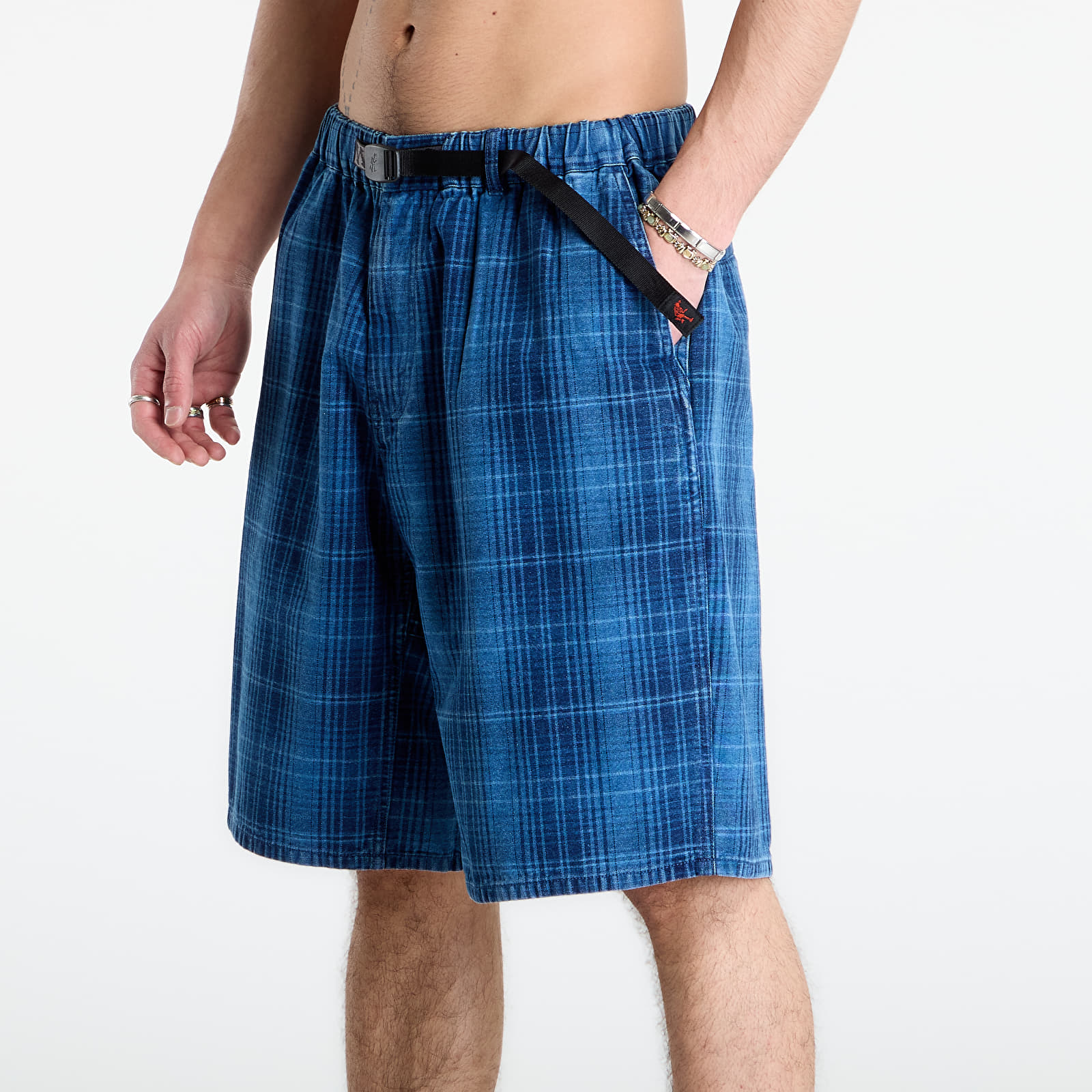 Pantaloncini Gramicci Lagoon Short Denim Plaid UNISEX Indigo Checkered Plaid