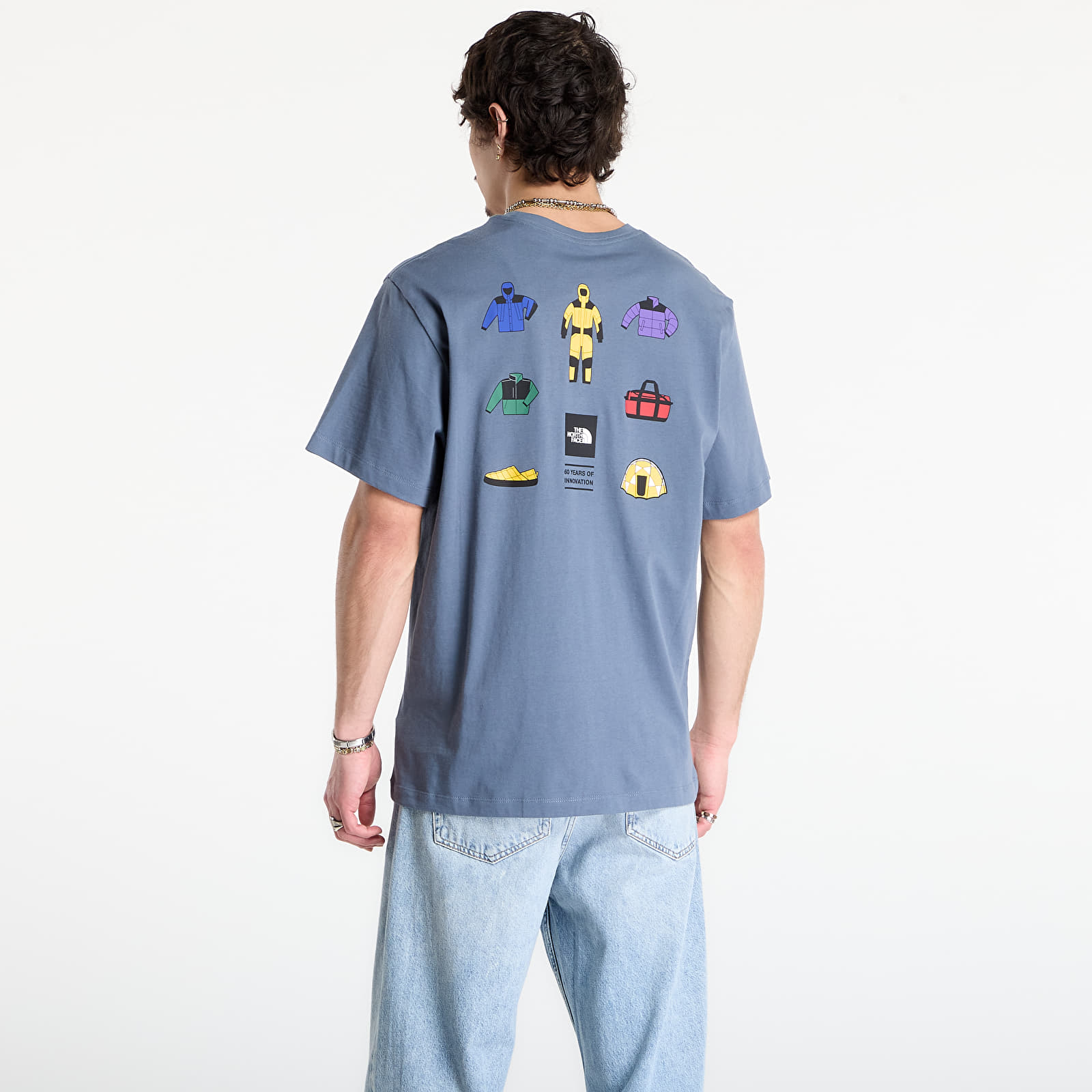 Trička The North Face Icon Celebration Regular Short Sleeve Tee-Graphic Granite Grey
