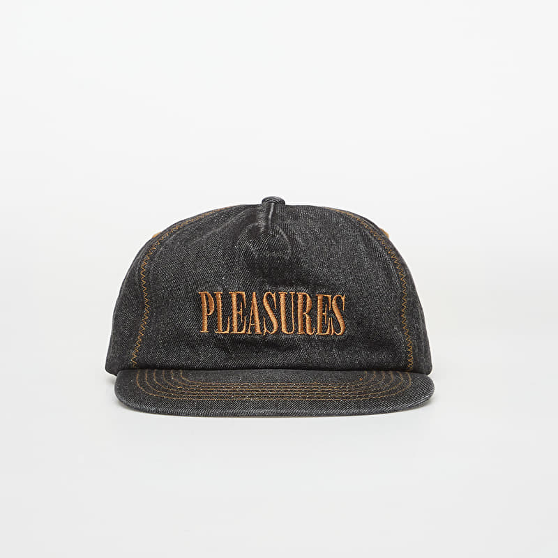 PLEASURES Zig Zag Denim Cap Black