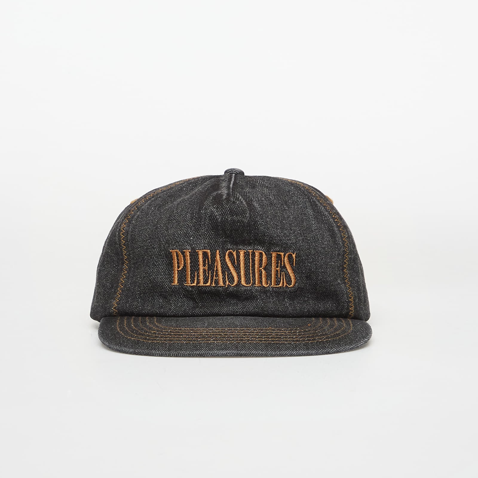Pánské kšiltovky PLEASURES Zig Zag Denim Cap Black