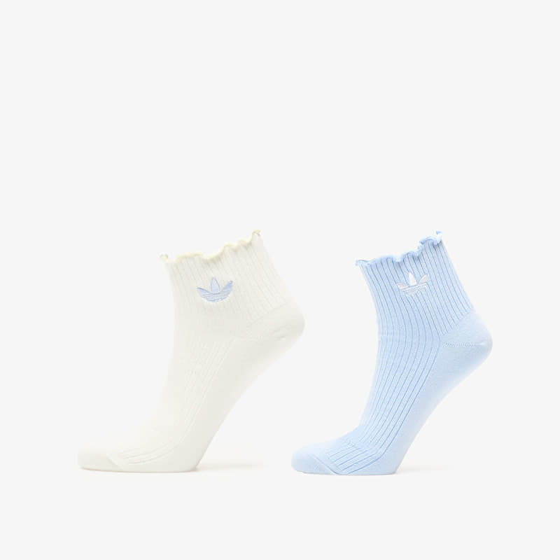 Шкарпетки adidas Ruffle Quarter Socks Crystal Sky/ Off White
