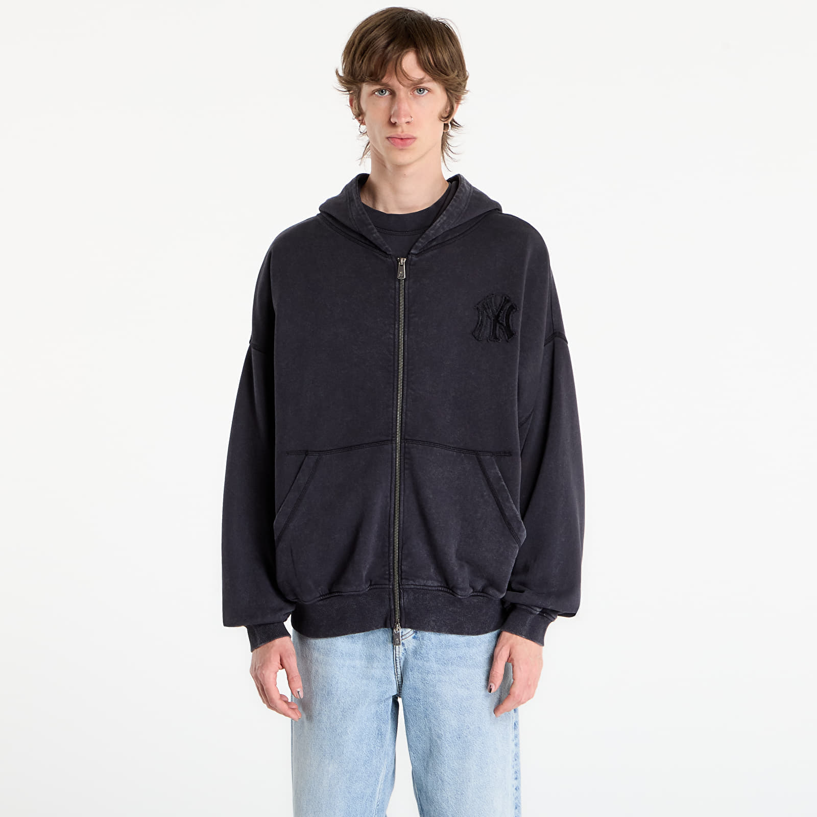 Суитшърт New Era MLB Washed Fz Hoodie New York Yankees UNISEX Black S