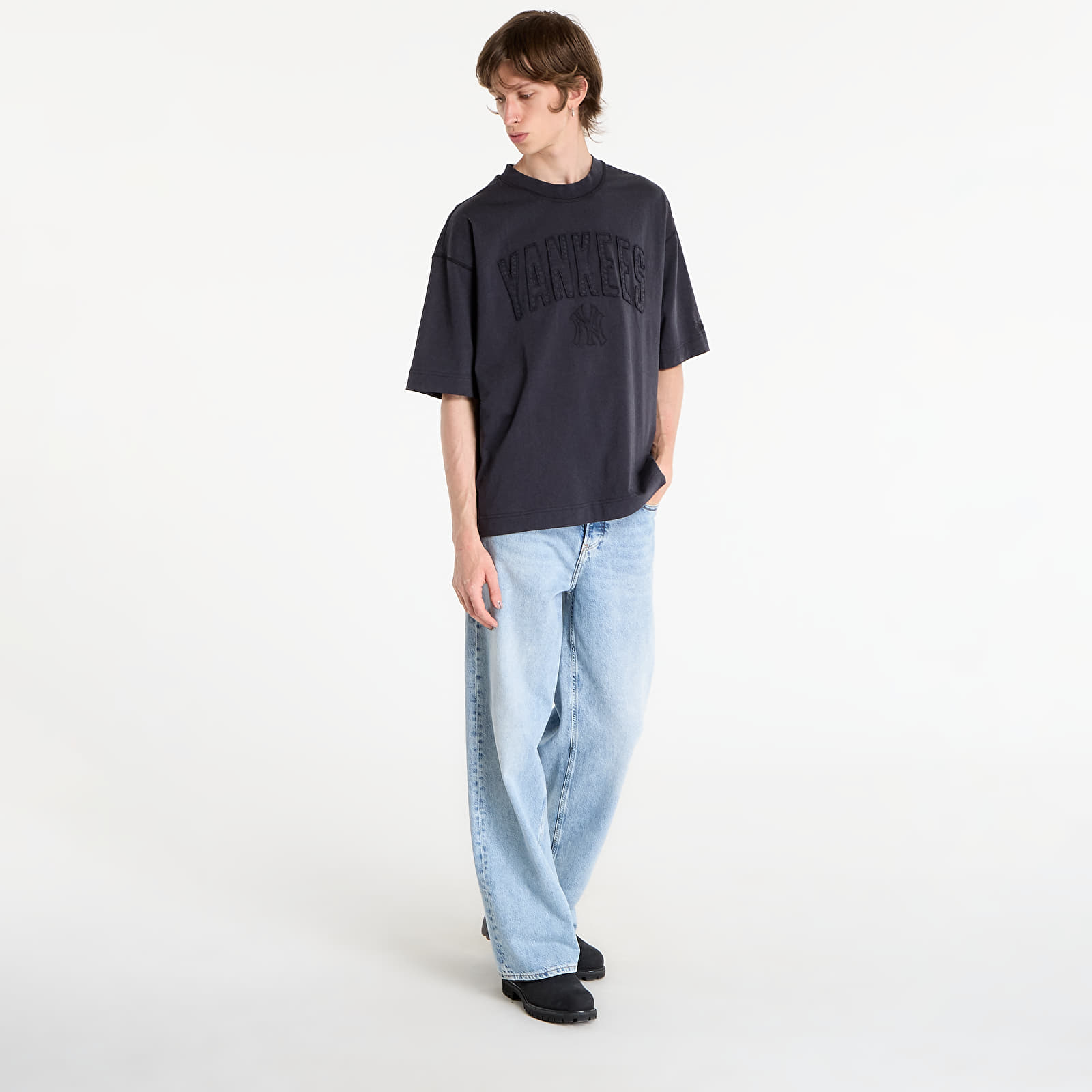 T-shirts New Era MLB Washed Boxy Tee New York Yankees UNISEX Black