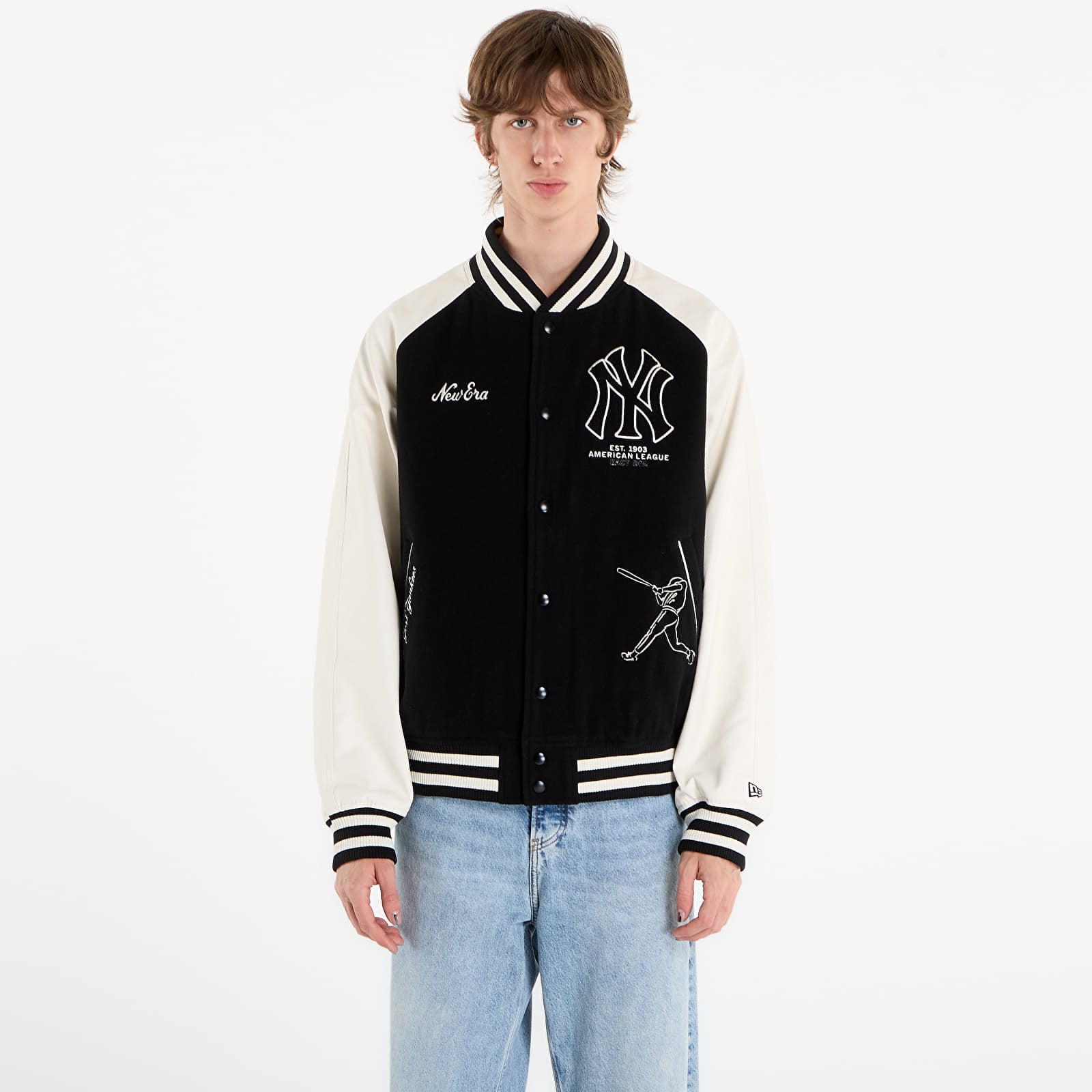 Pánské bundy New Era MLB Varsity Jacket New York Yankees UNISEX Black