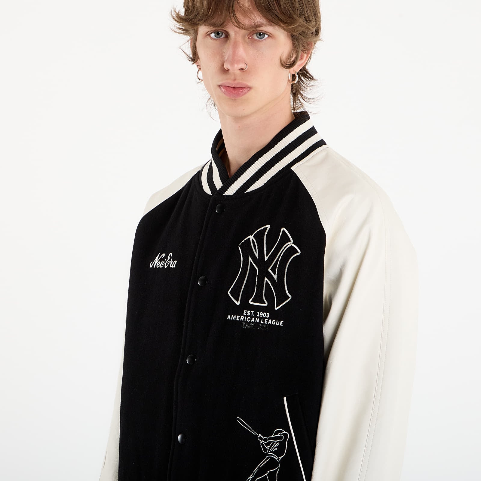 Pánské bundy New Era MLB Varsity Jacket New York Yankees UNISEX Black