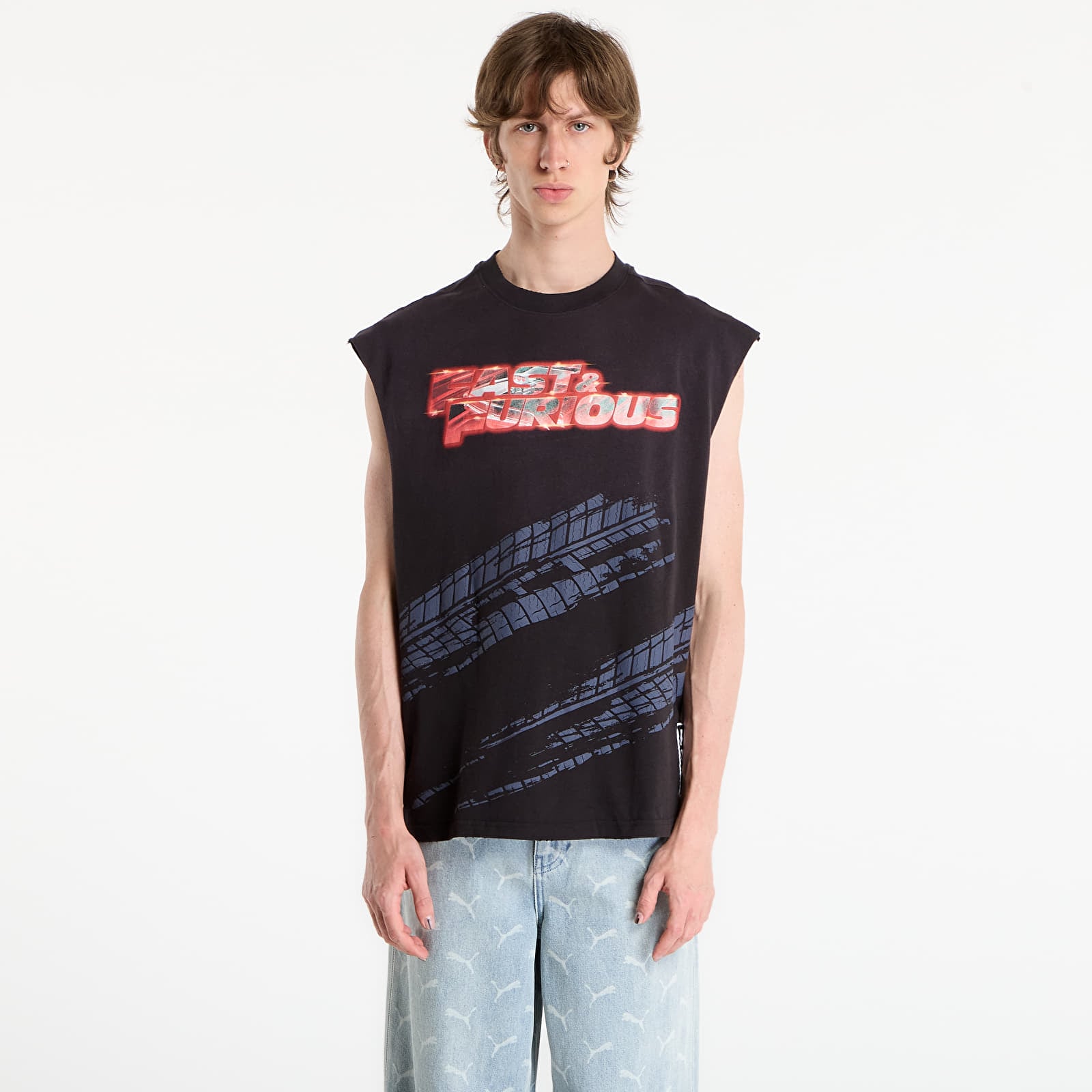 Tricouri  Puma x Fast & Furious Cutoff Puma Black