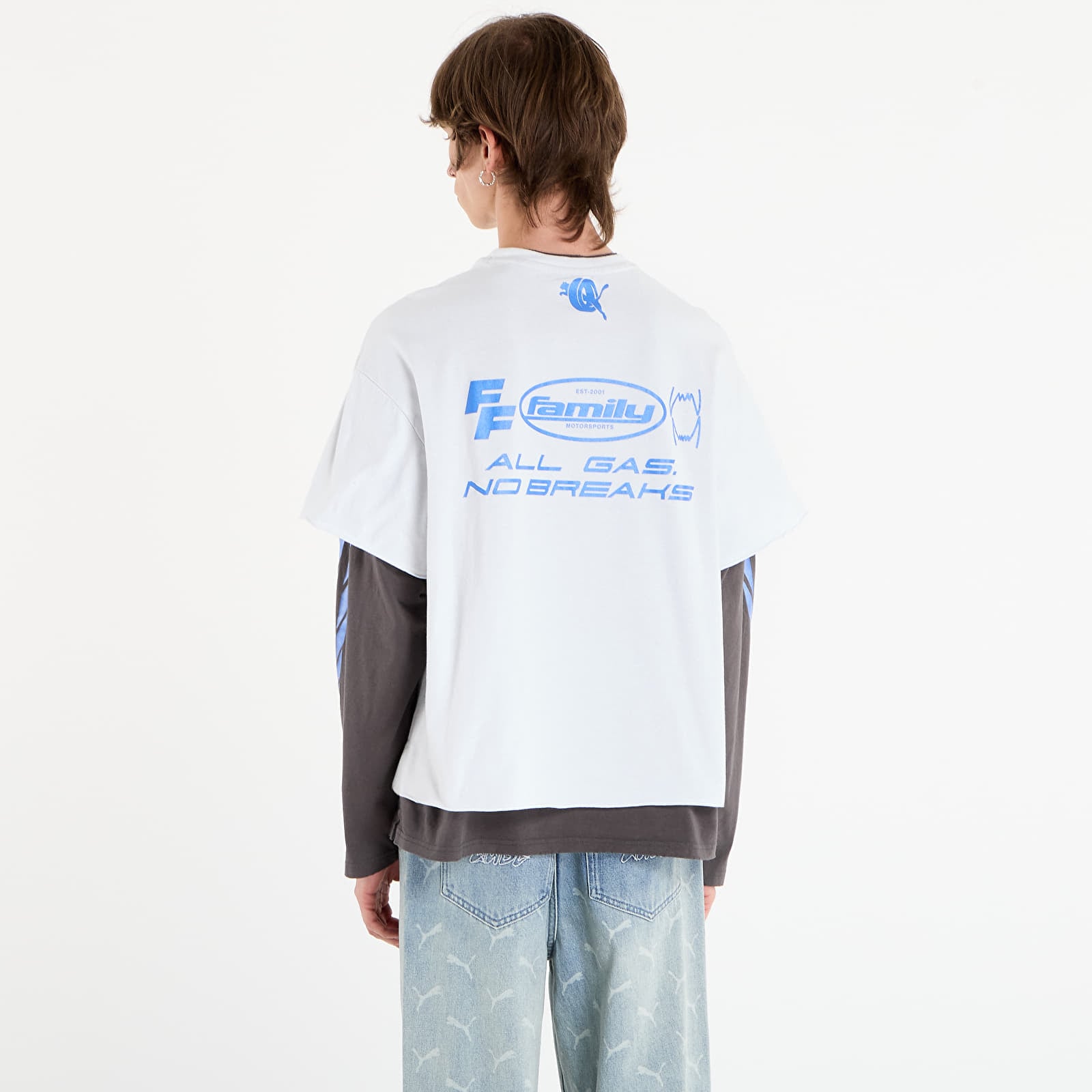 Tricouri  Puma x Fast & Furious Ls Tee Puma White/ Dusky Gray