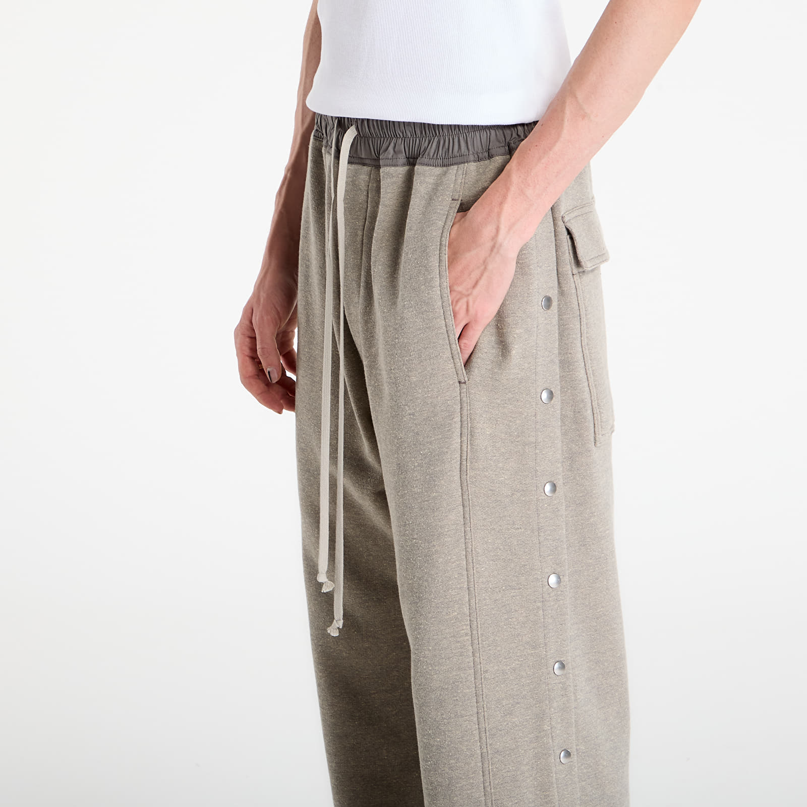 Tepláky Rick Owens DRKSHDW Wide Pusher Sweatpants Grey Melange