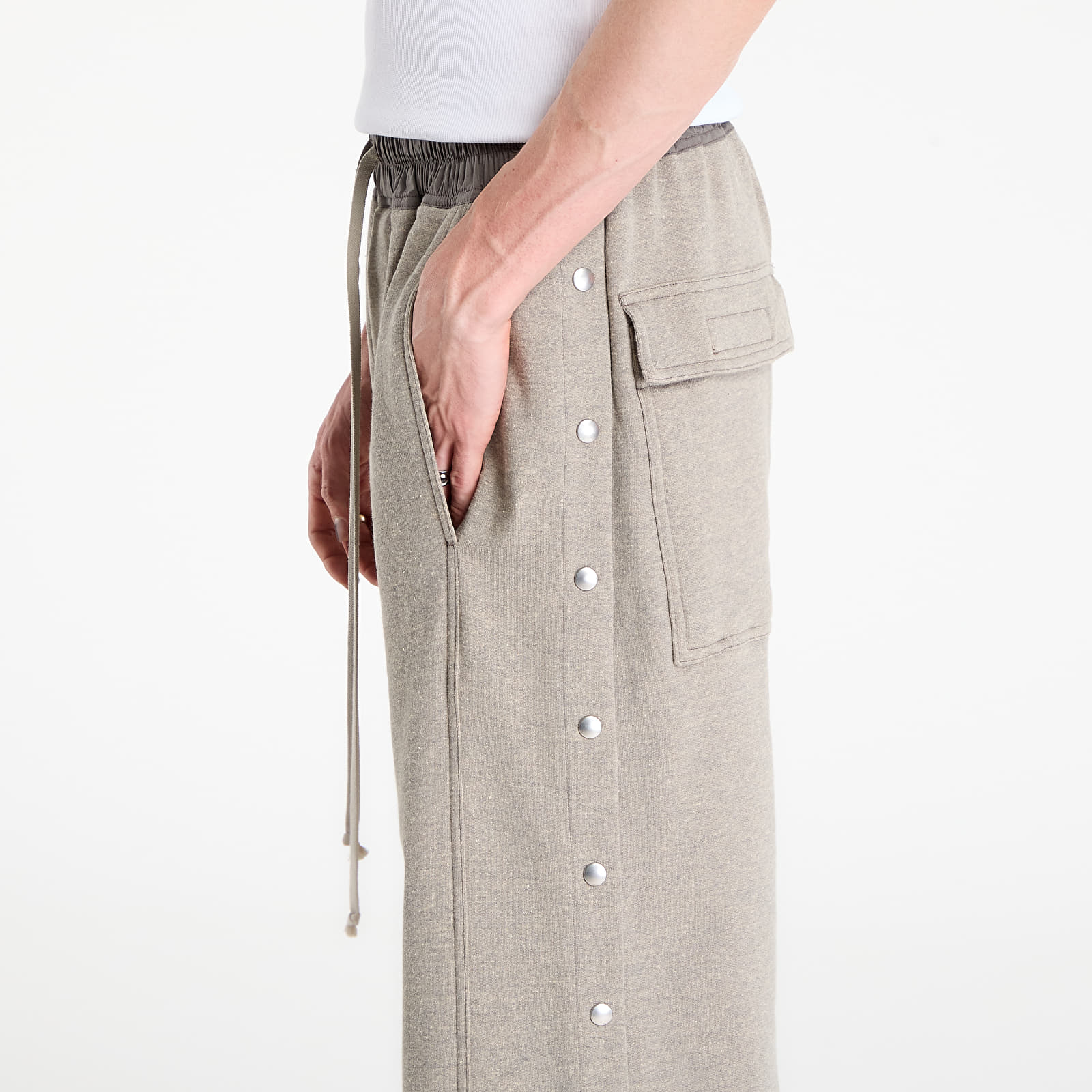 Tepláky Rick Owens DRKSHDW Wide Pusher Sweatpants Grey Melange