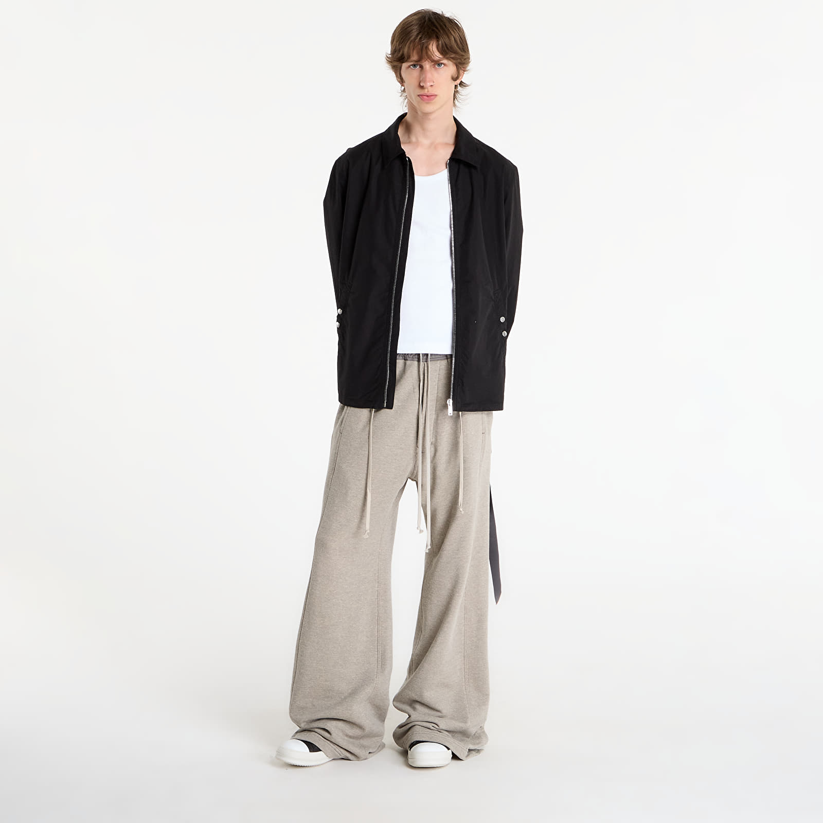 Tepláky Rick Owens DRKSHDW Wide Pusher Sweatpants Grey Melange