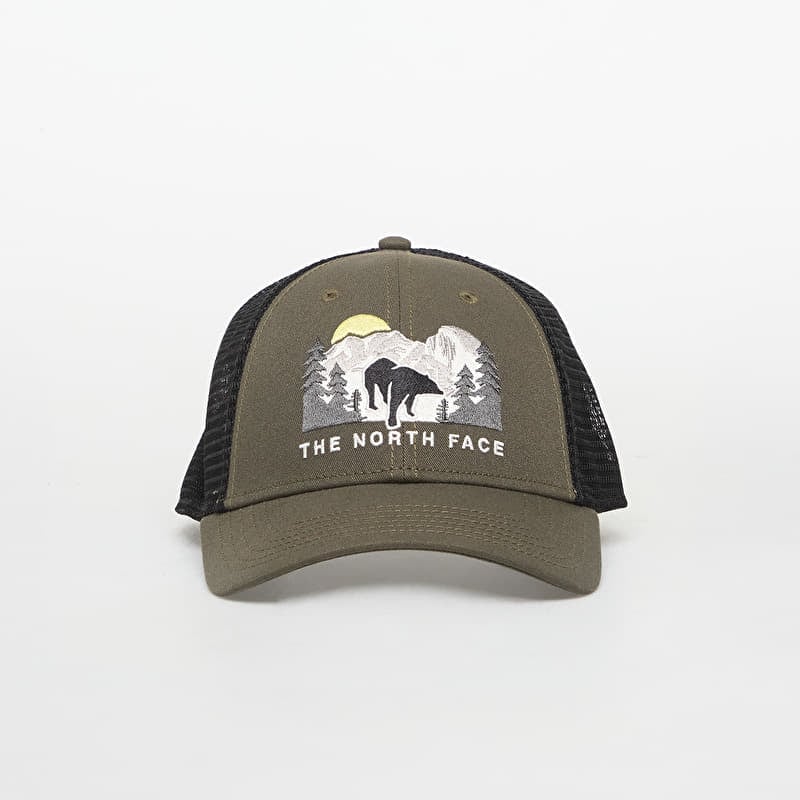 Kšiltovka The North Face Embroidered Mudder Trucker Cap New Taupe Green/ Bear Graphic