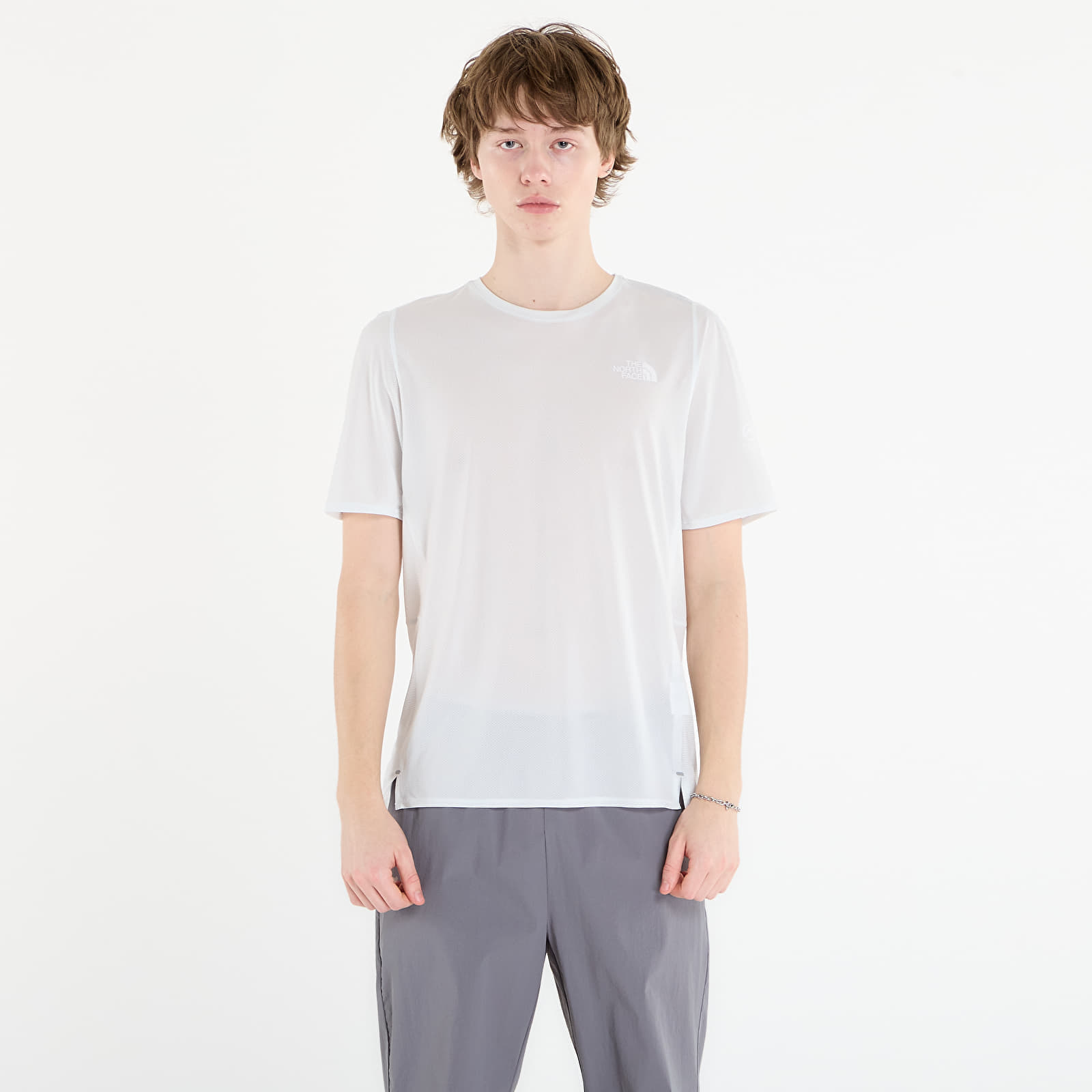 Тениска The North Face Summit High Trail Ss Tee Pearl Stone M