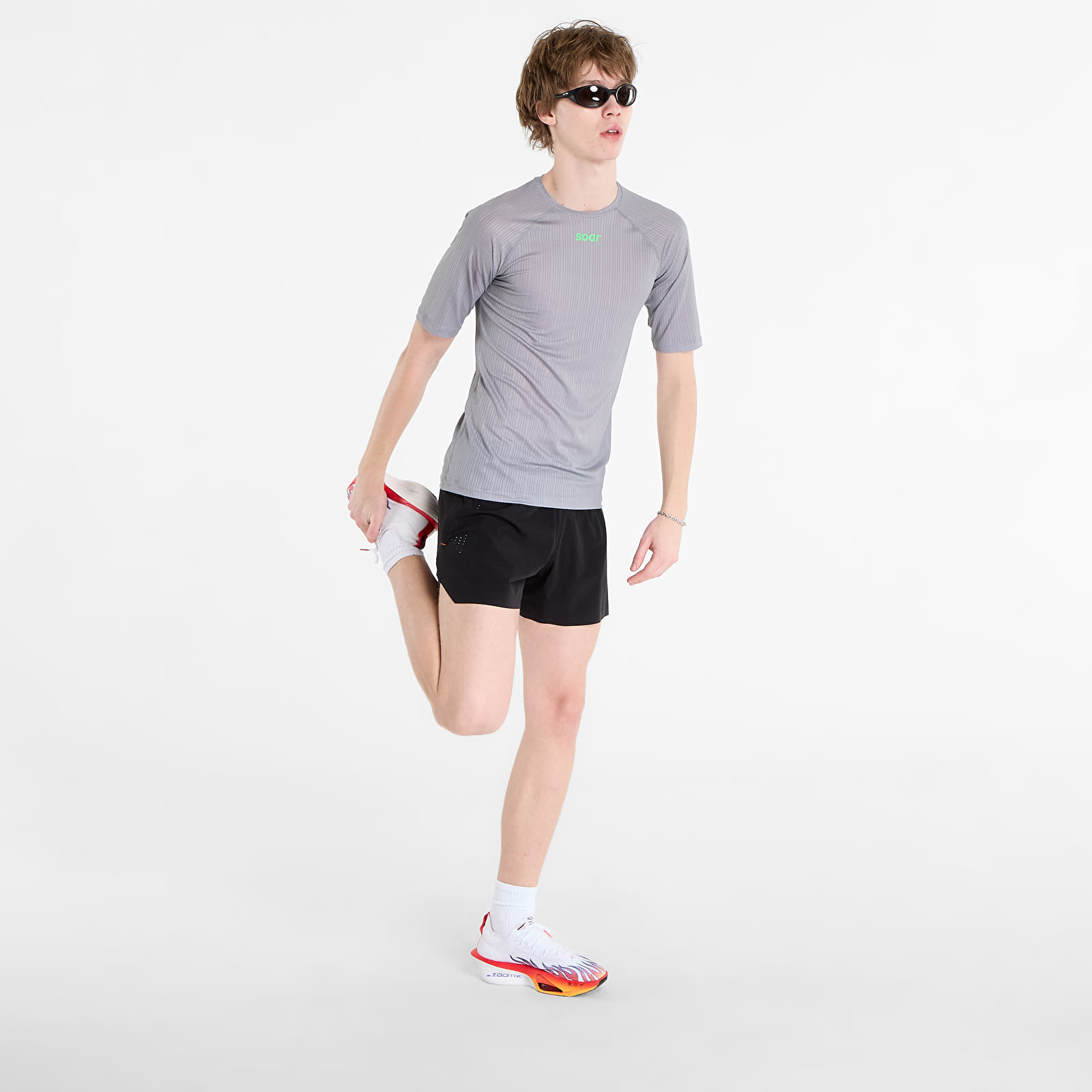 T-shirts de homem SOAR Race Tee Silver Grey