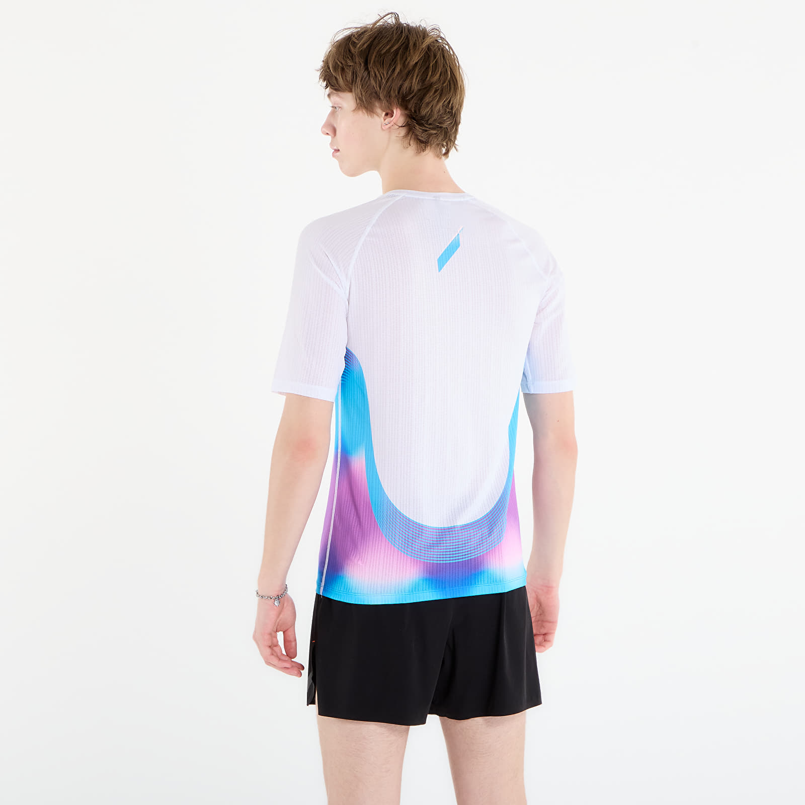 T-shirts SOAR Race Tee White/ Magenta Blue