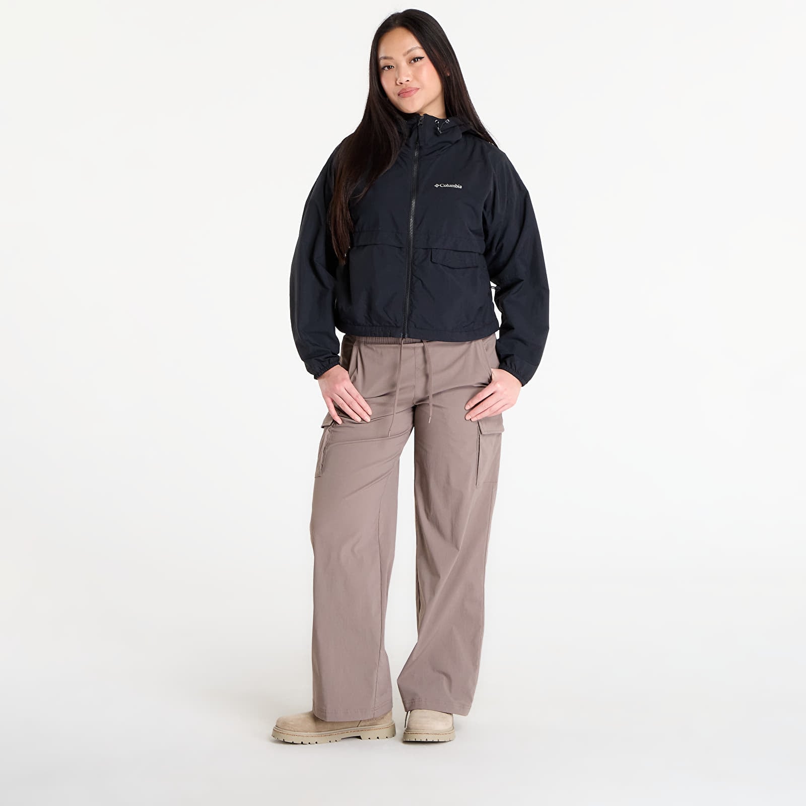 Women's jackets Columbia Spire Valley™ Cropped Hooded Windbreaker Black