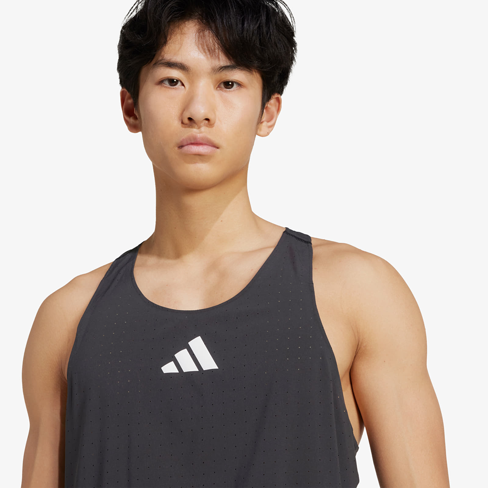 T-skjorter for menn adidas Adizero Road To Records Tank Top Black