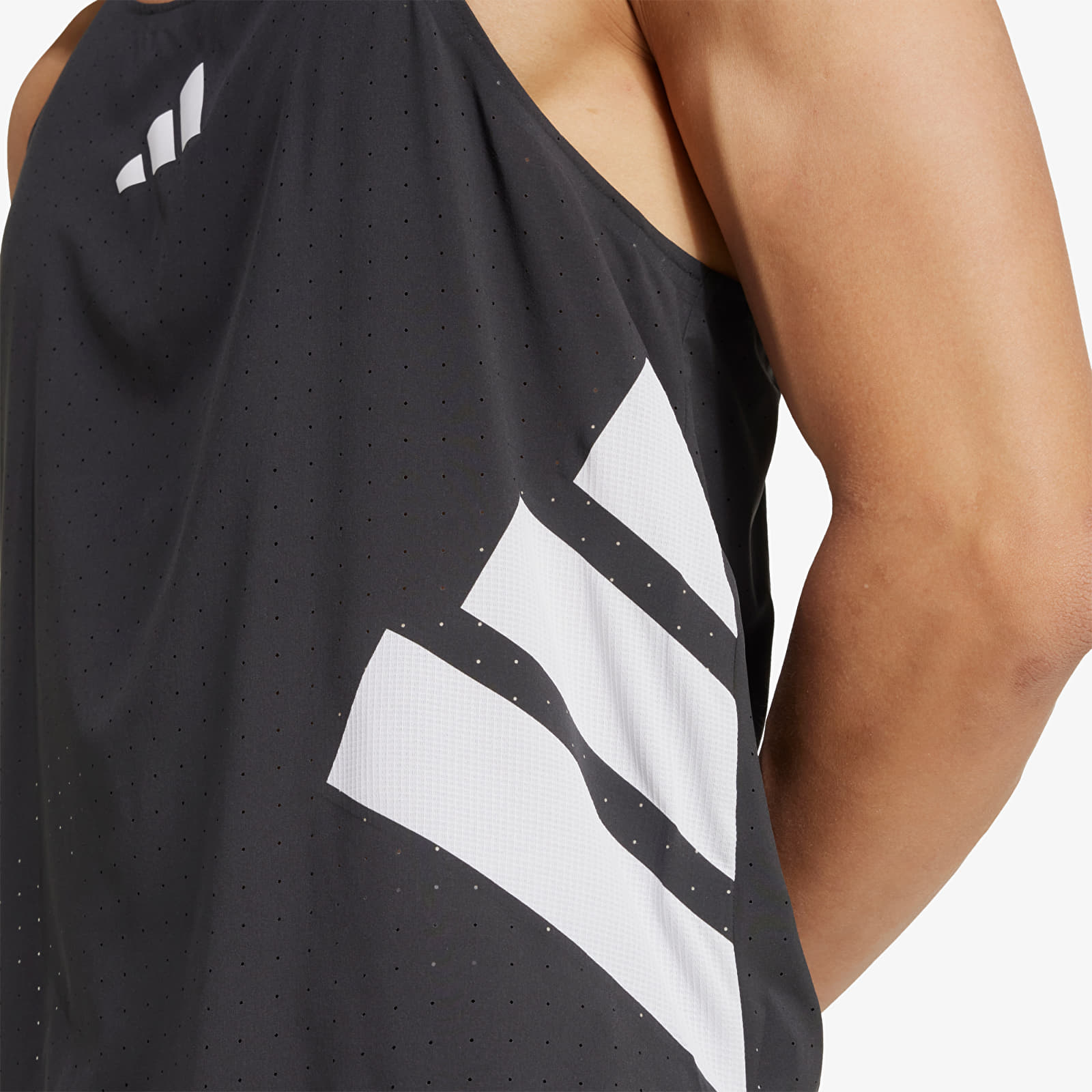 T-skjorter for menn adidas Adizero Road To Records Tank Top Black