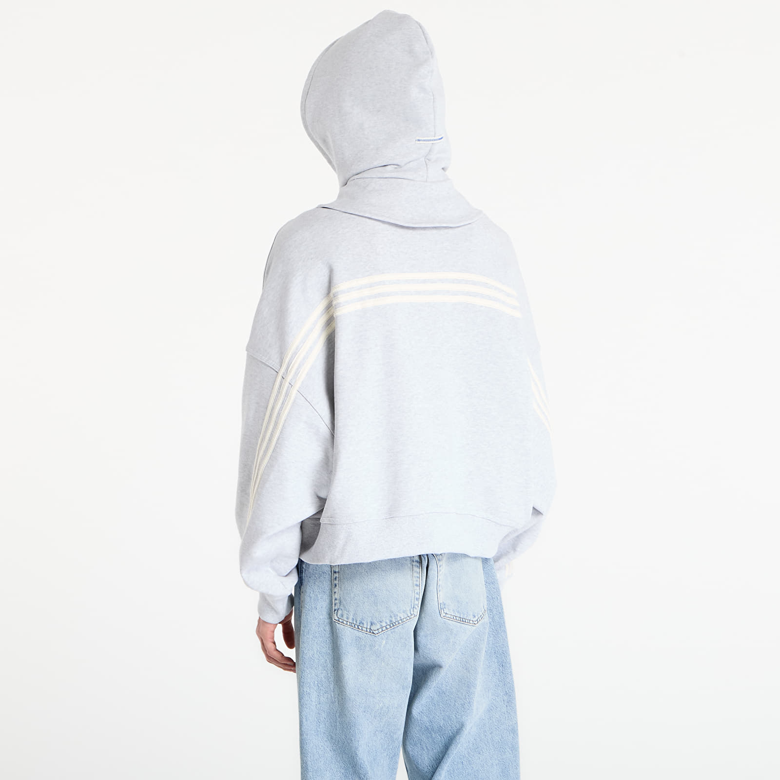 Ανδρικά φούτερ  adidas Bad Bunny Heavy Crew Neck & Hooded Balaclava Sweatshirt Light Grey Heather