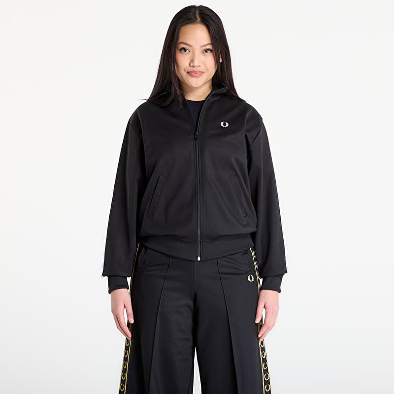 FRED PERRY Taped Track Jacket Black | Footshop