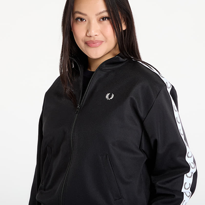 FRED PERRY Taped Track Jacket Black | Footshop