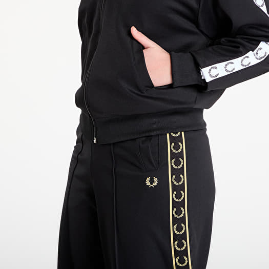 FRED PERRY Taped Track Jacket Black | Footshop