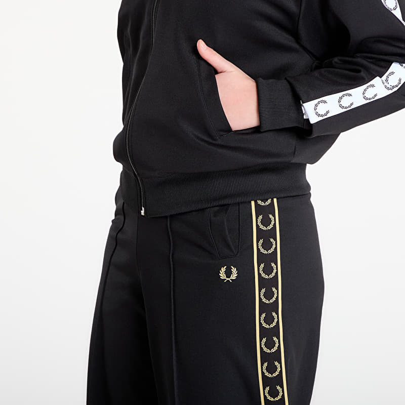 FRED PERRY Taped Track Jacket Black | Footshop