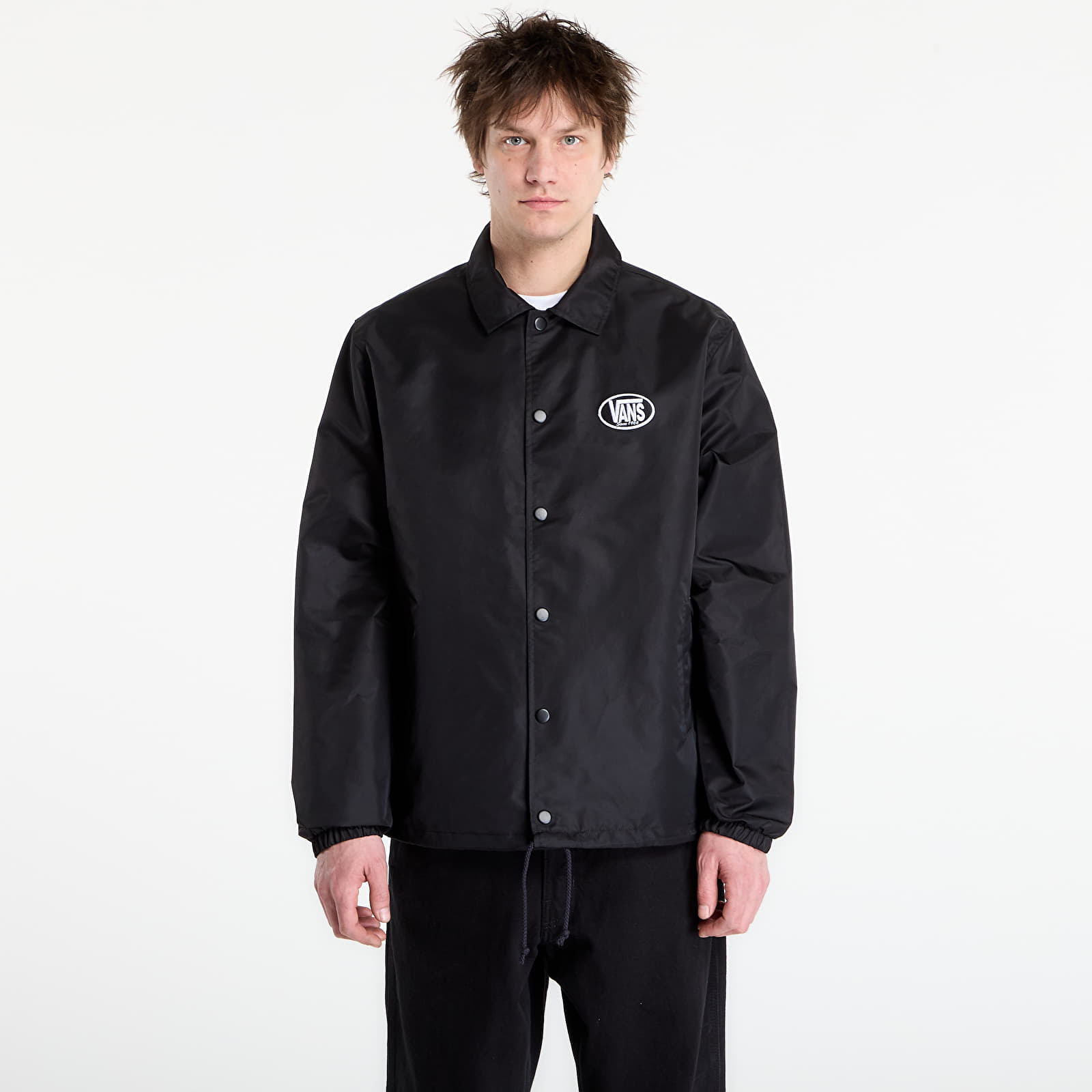 Herrenjacken Vans Torrey Nylon Coaches Jacket Black/ White