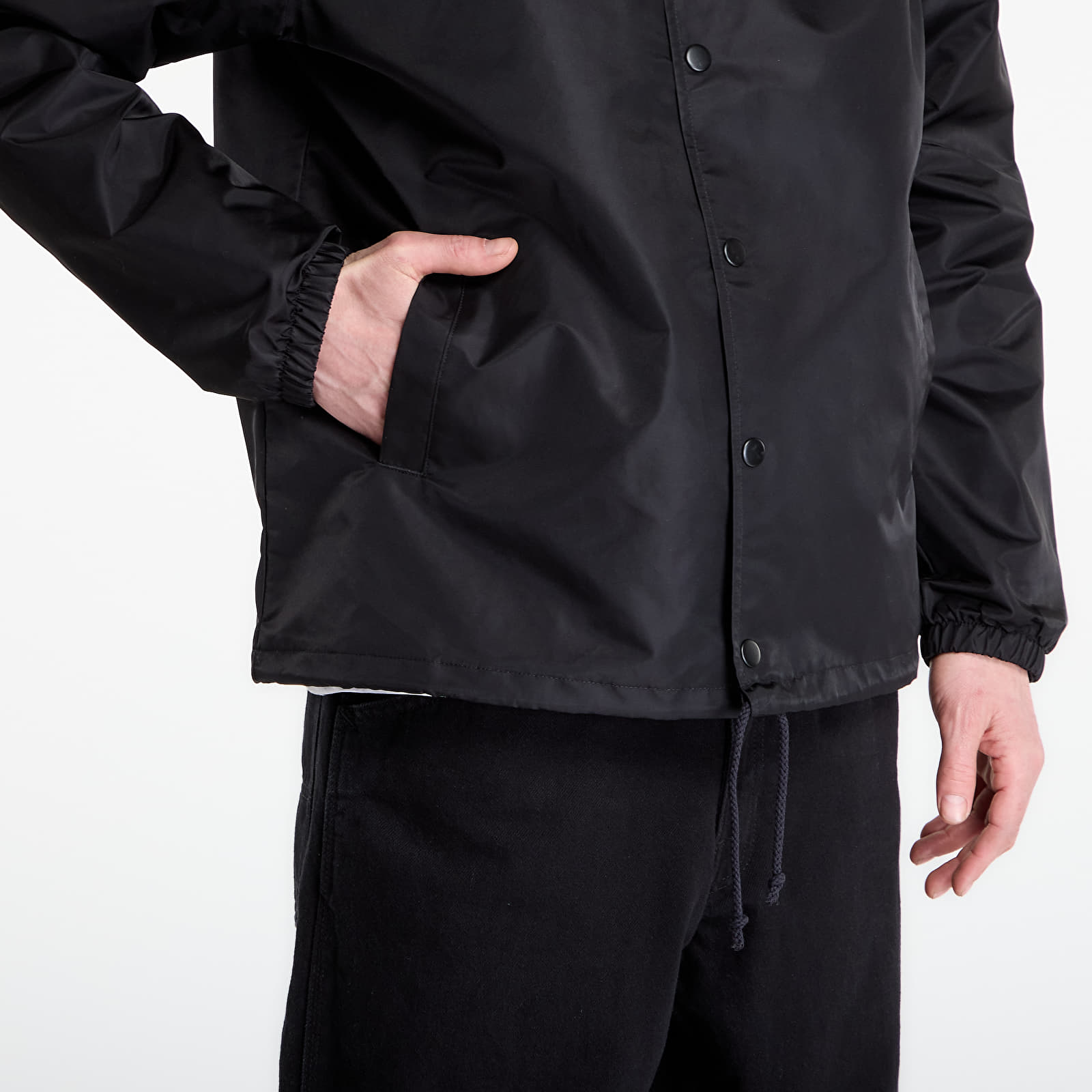 Herrenjacken Vans Torrey Nylon Coaches Jacket Black/ White