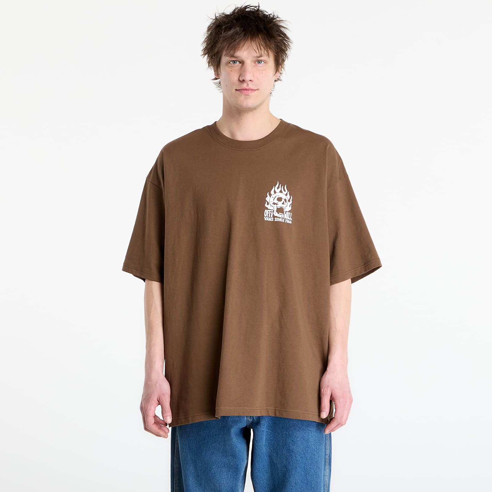 Ανδρικά μπλουζάκια Vans Off The Wall Fever SS T-Shirt Brown