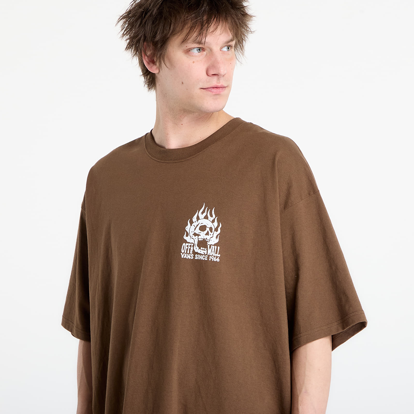 Ανδρικά μπλουζάκια Vans Off The Wall Fever SS T-Shirt Brown
