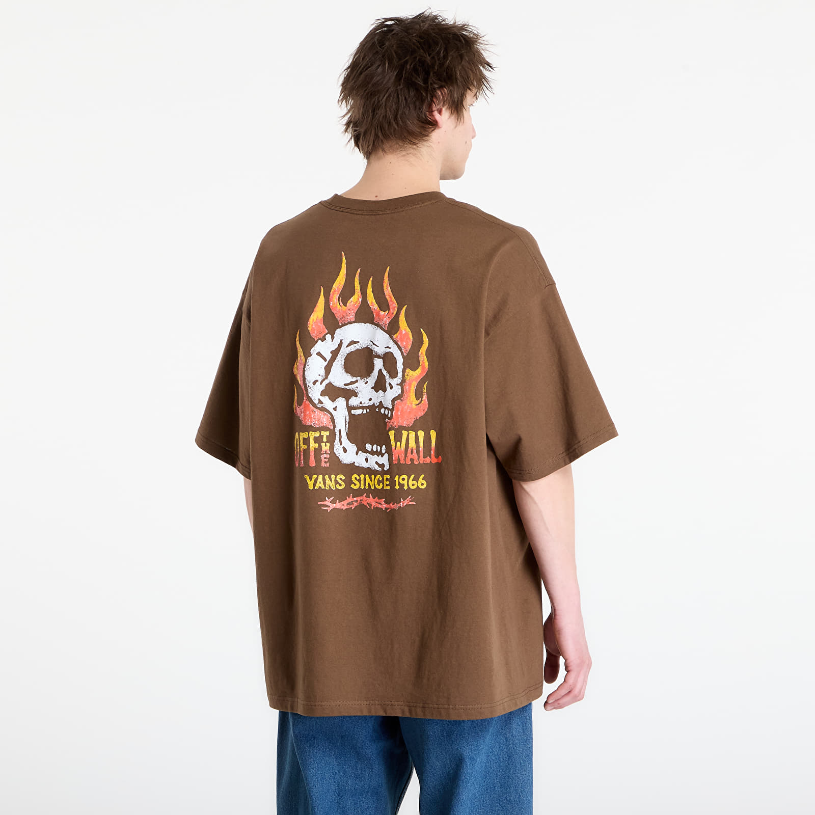 Ανδρικά μπλουζάκια Vans Off The Wall Fever SS T-Shirt Brown