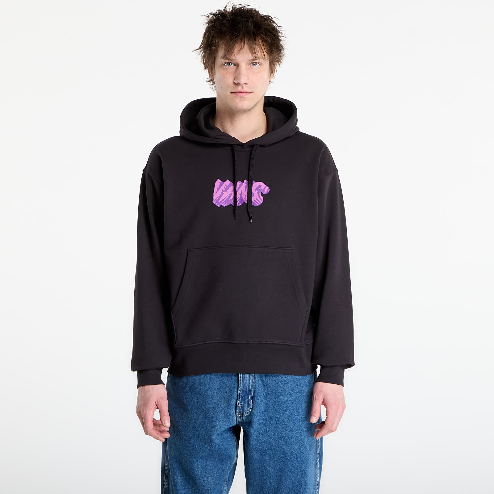 Sudaderas con capucha para hombre Vans Stone Swirl Loose PO Hoodie Black