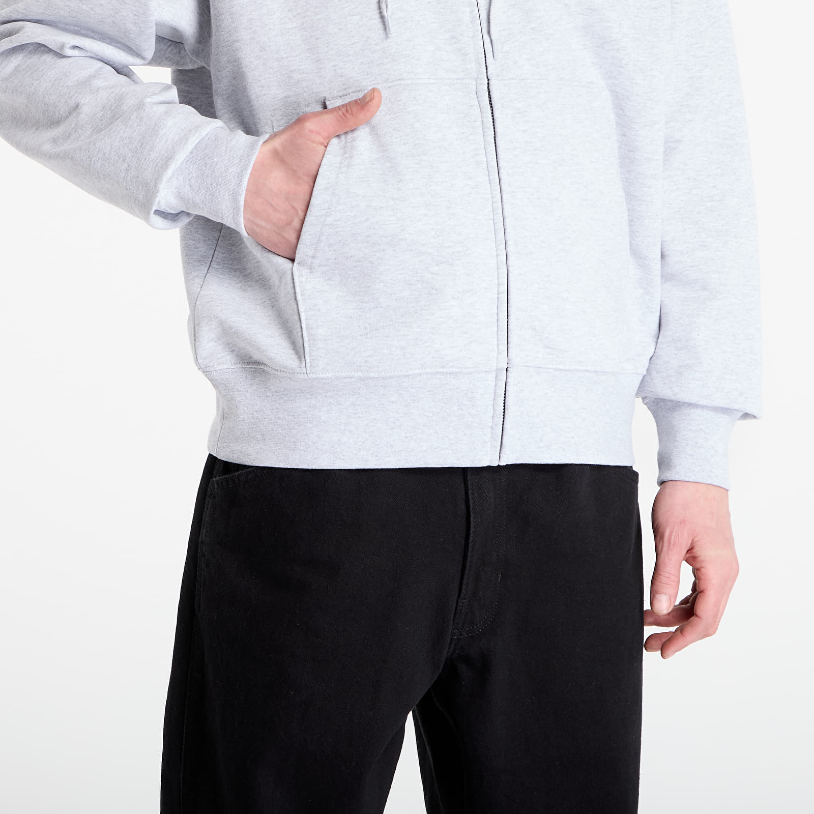 Hoodies für Männer Vans World Tour Loose Full Zip Hoodie Light Grey Heather