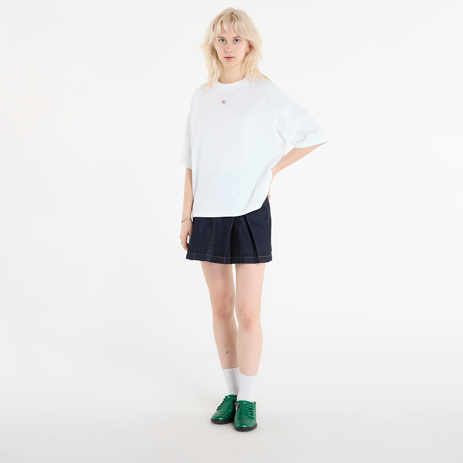 T-Shirts Calvin Klein Jeans Ss Woven Label Overs Tee White