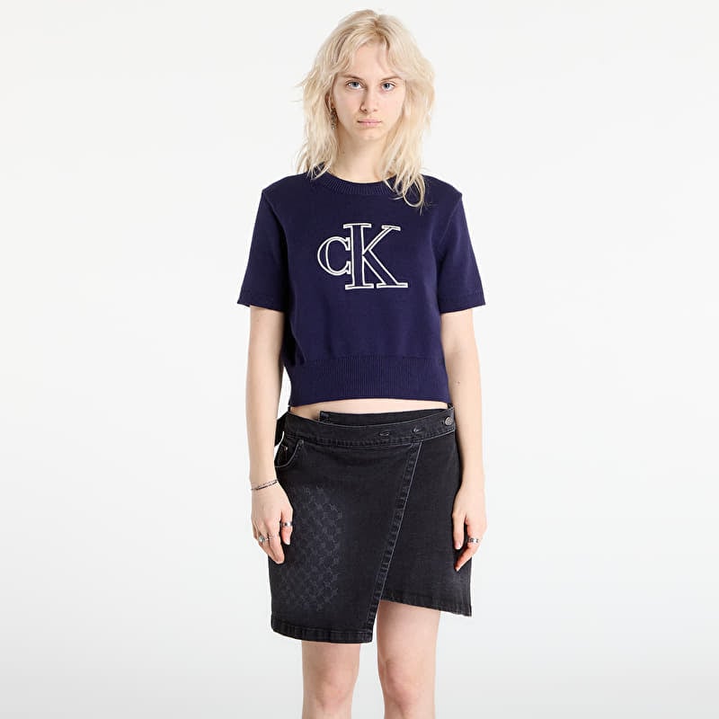 Villapaita Calvin Klein Jeans Logo Ss Top Sweater Purple