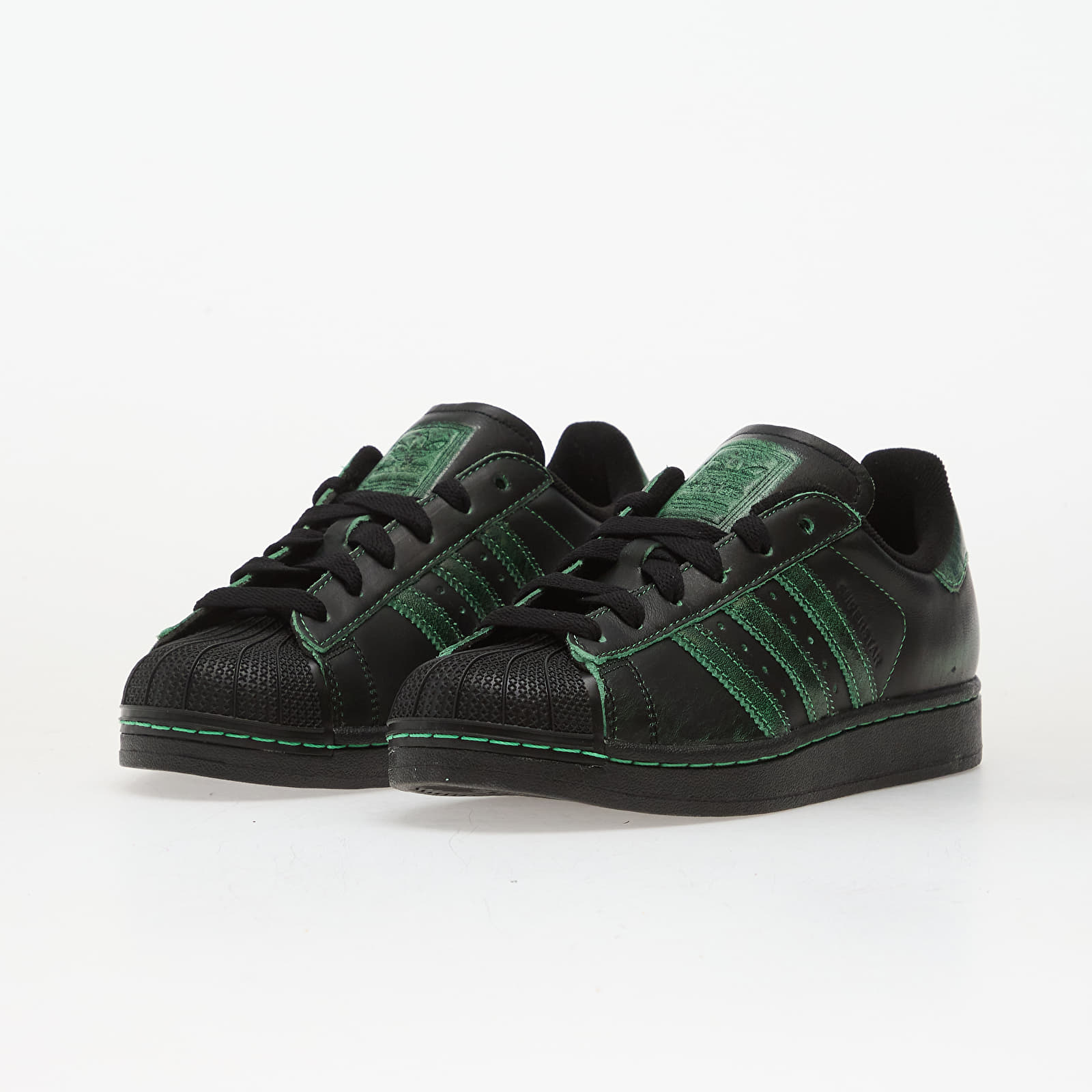 Дамски кецове и обувки adidas Superstar II W Core Black/ Core Black/ Semi Screaming Green