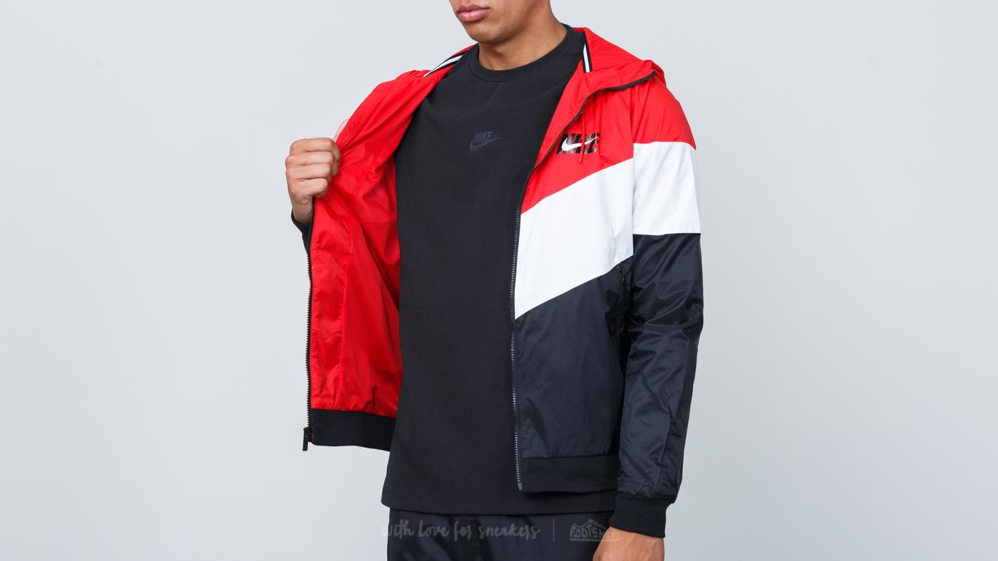 Black and red nike track cheap jacket