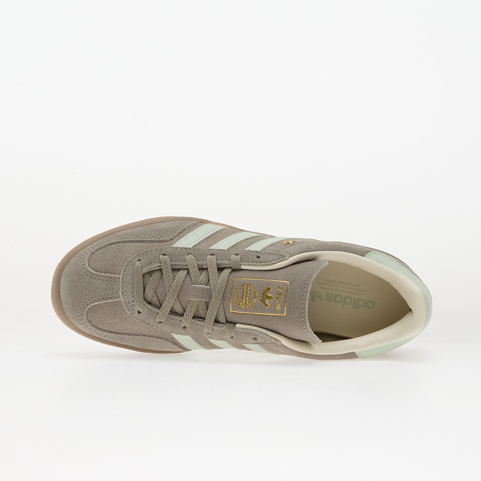 Women's shoes adidas Gazelle Indoor W Silver Pebble/ Linen Green/ Gum5
