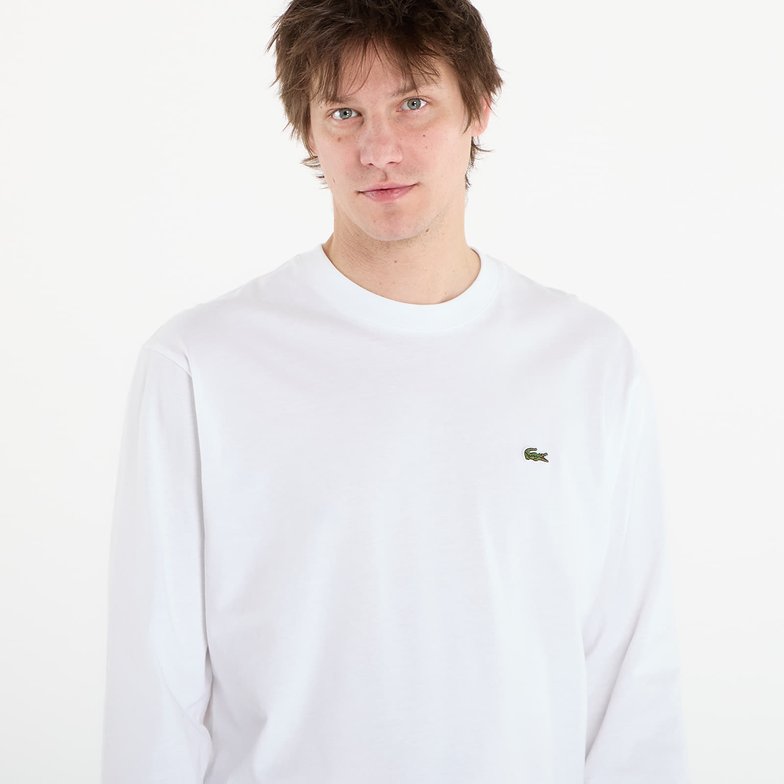 Muške majice kratkih rukava LACOSTE Tee-Shirt White