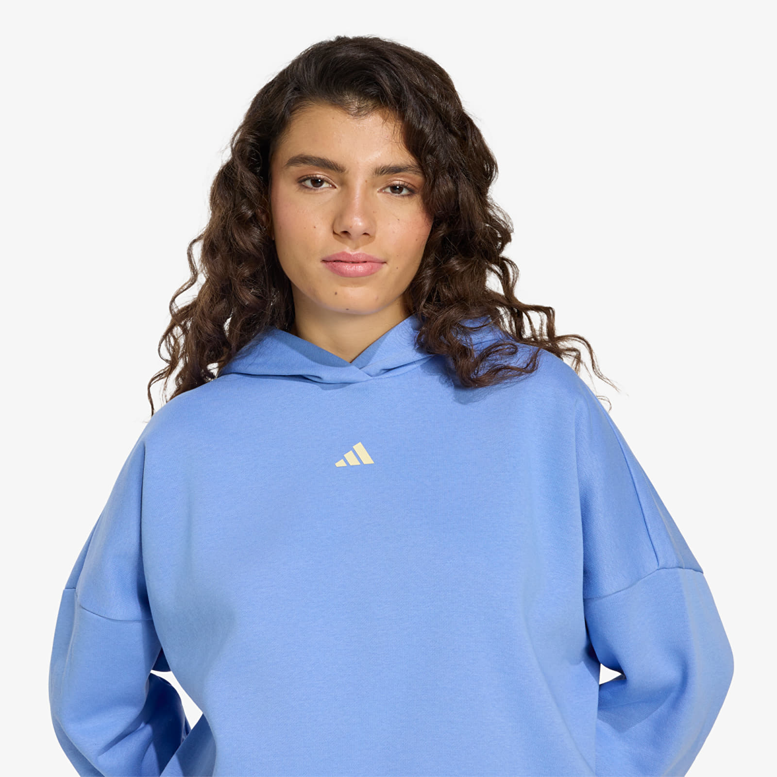 Felpe con cappuccio donna adidas W 3Ss Fl Hd2 Blue Fushion