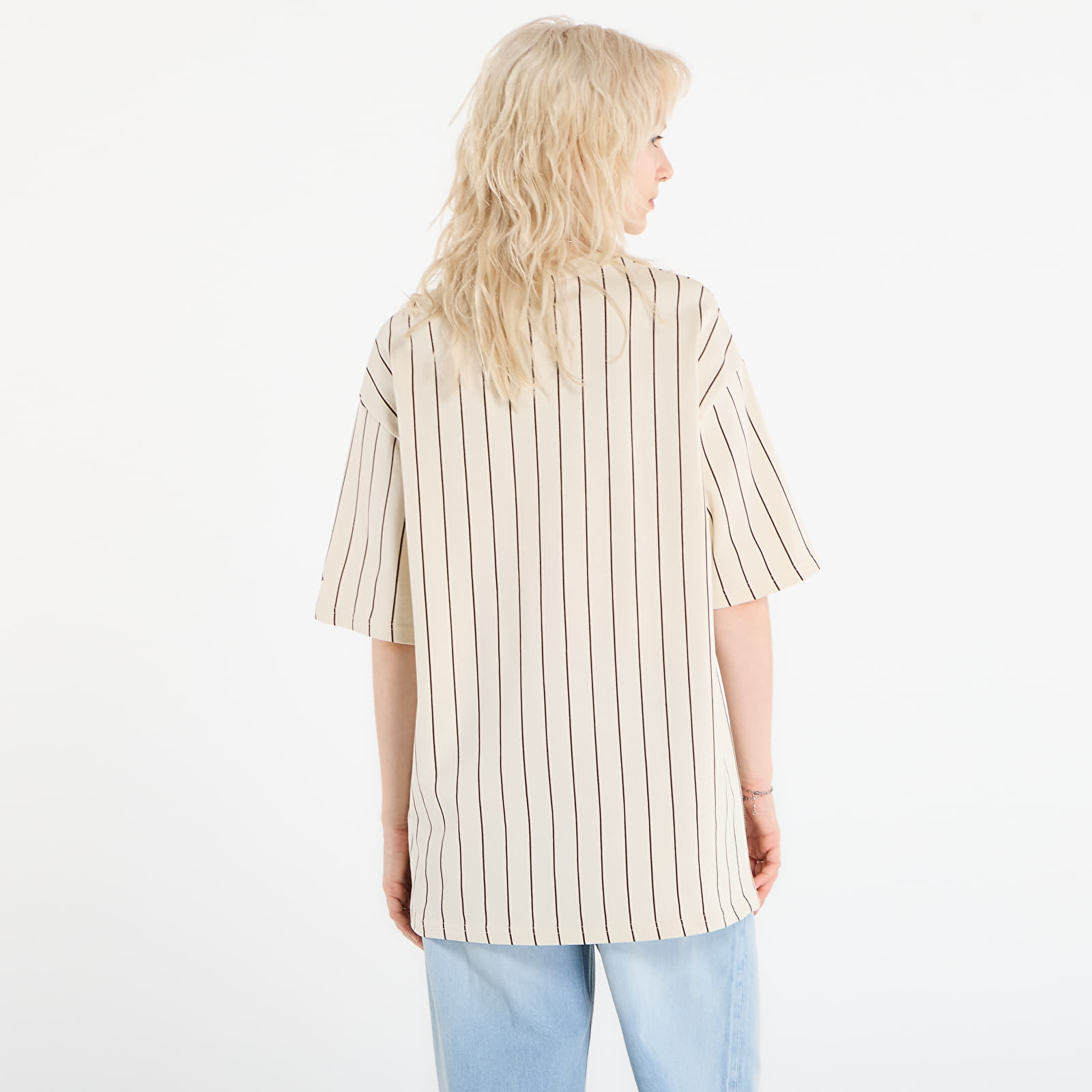 Trička New Era Pinstripe Os Tee UNISEX Light Cream