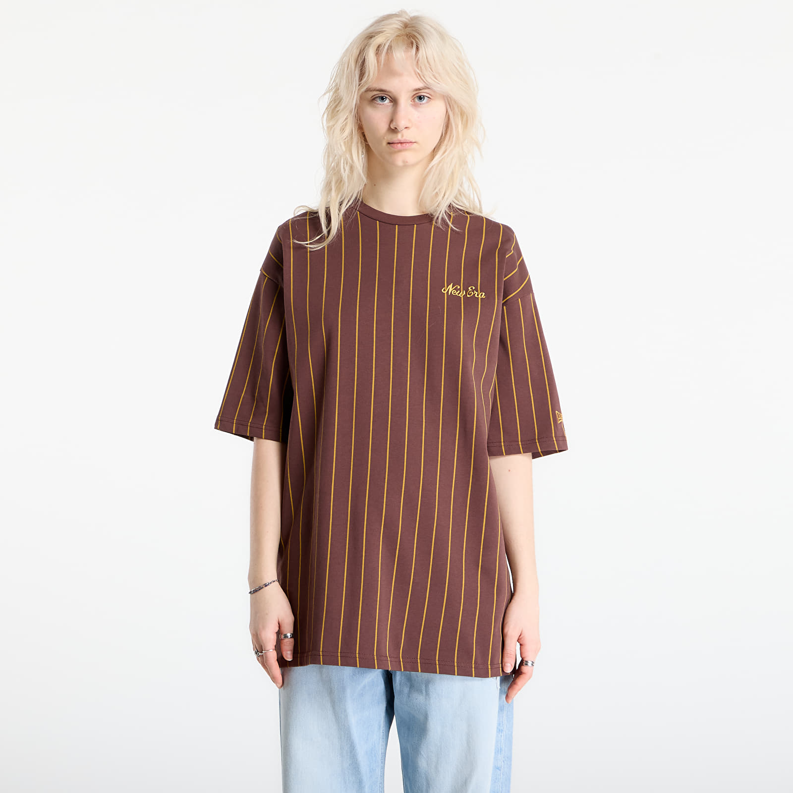 T-Shirts New Era Pinstripe Os Tee UNISEX Brown