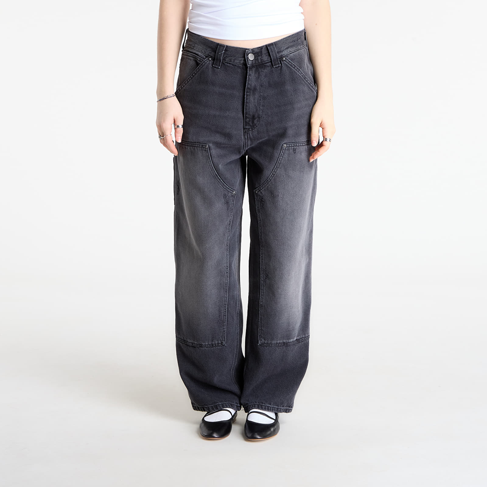 Jeans for menn Carhartt WIP OG Double Knee Pant Black