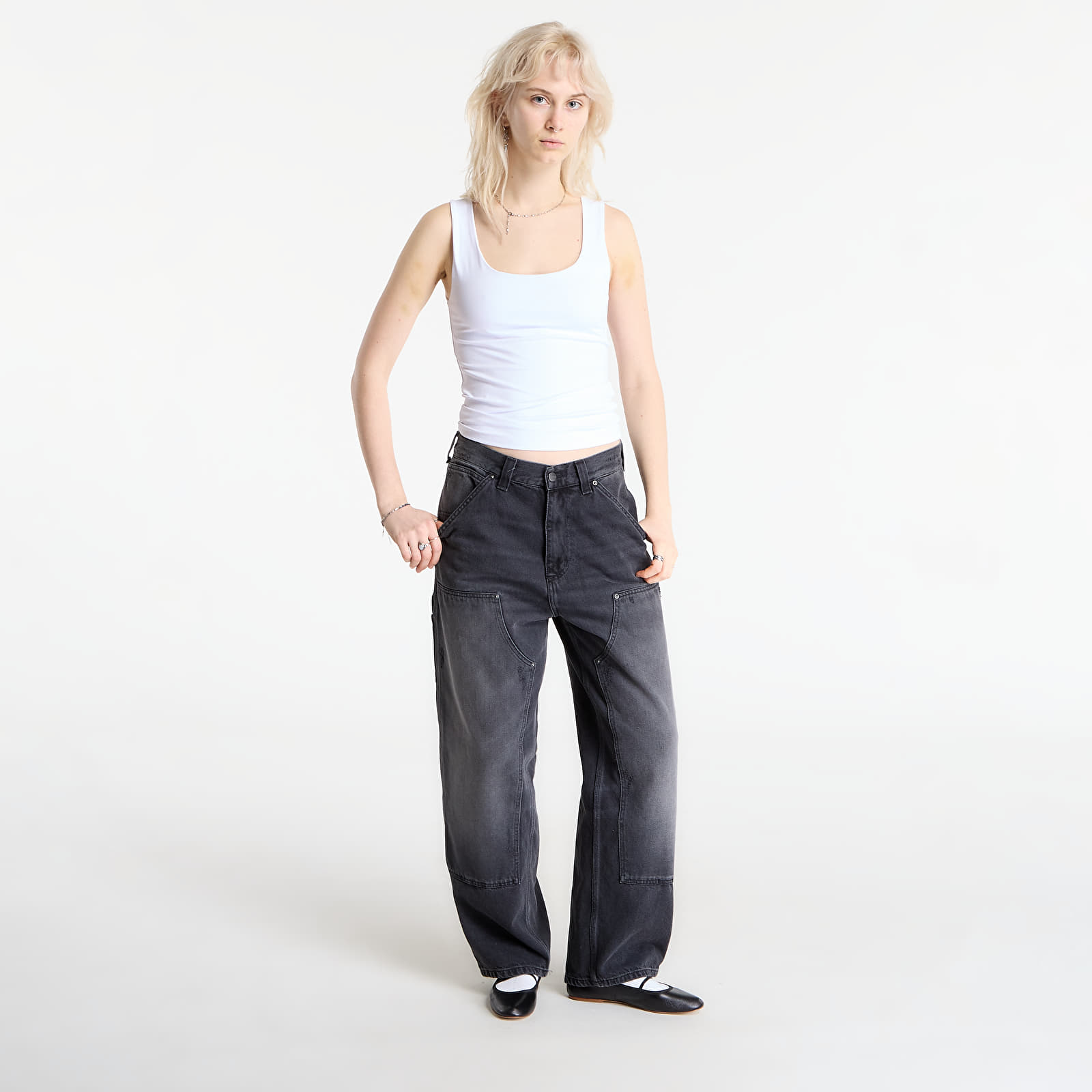 Jeans for menn Carhartt WIP OG Double Knee Pant Black