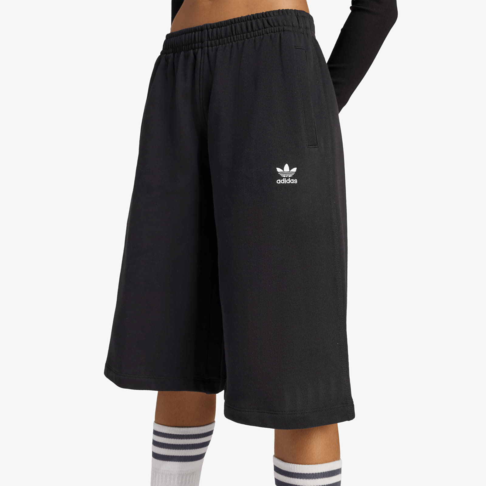 Women's shorts adidas Essentials French Terry Long Shorts Black