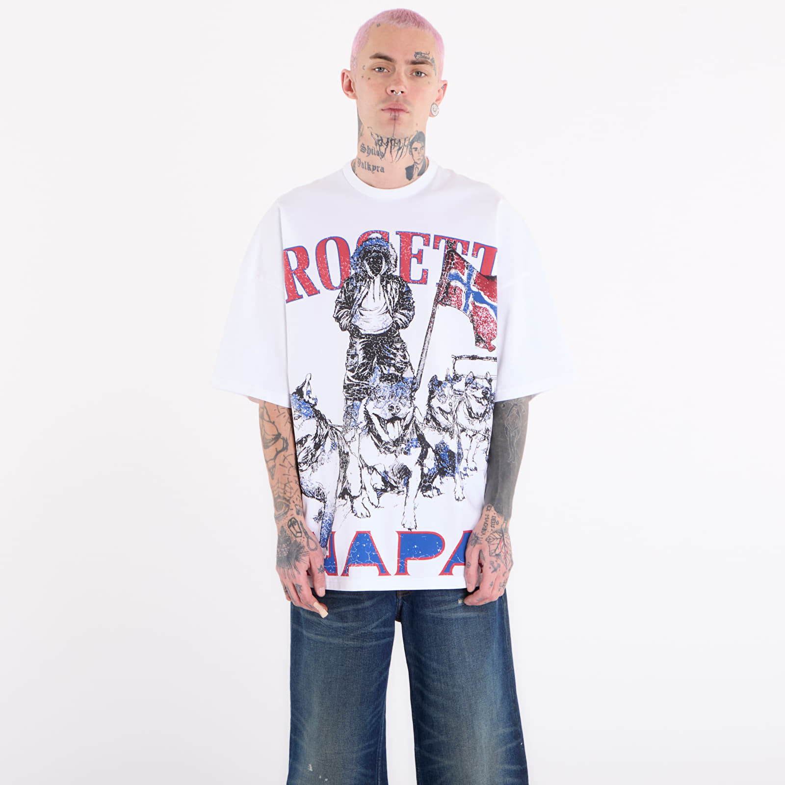 Majice i košulje Napapijri x PDF Short-Sleeved T-Shirt White