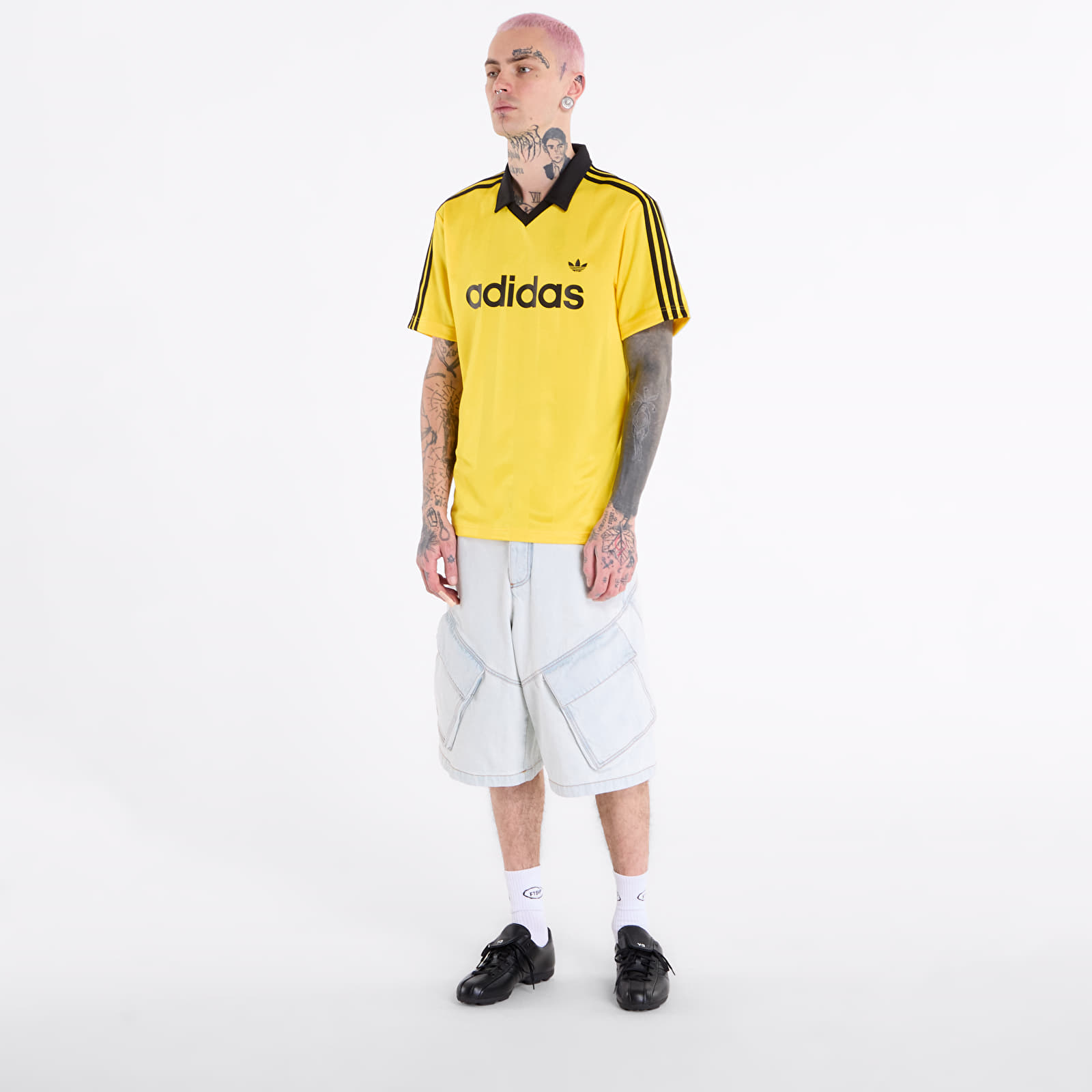 Adidas Archive Collar Engineered Jersey Eqt Yellow Footshop